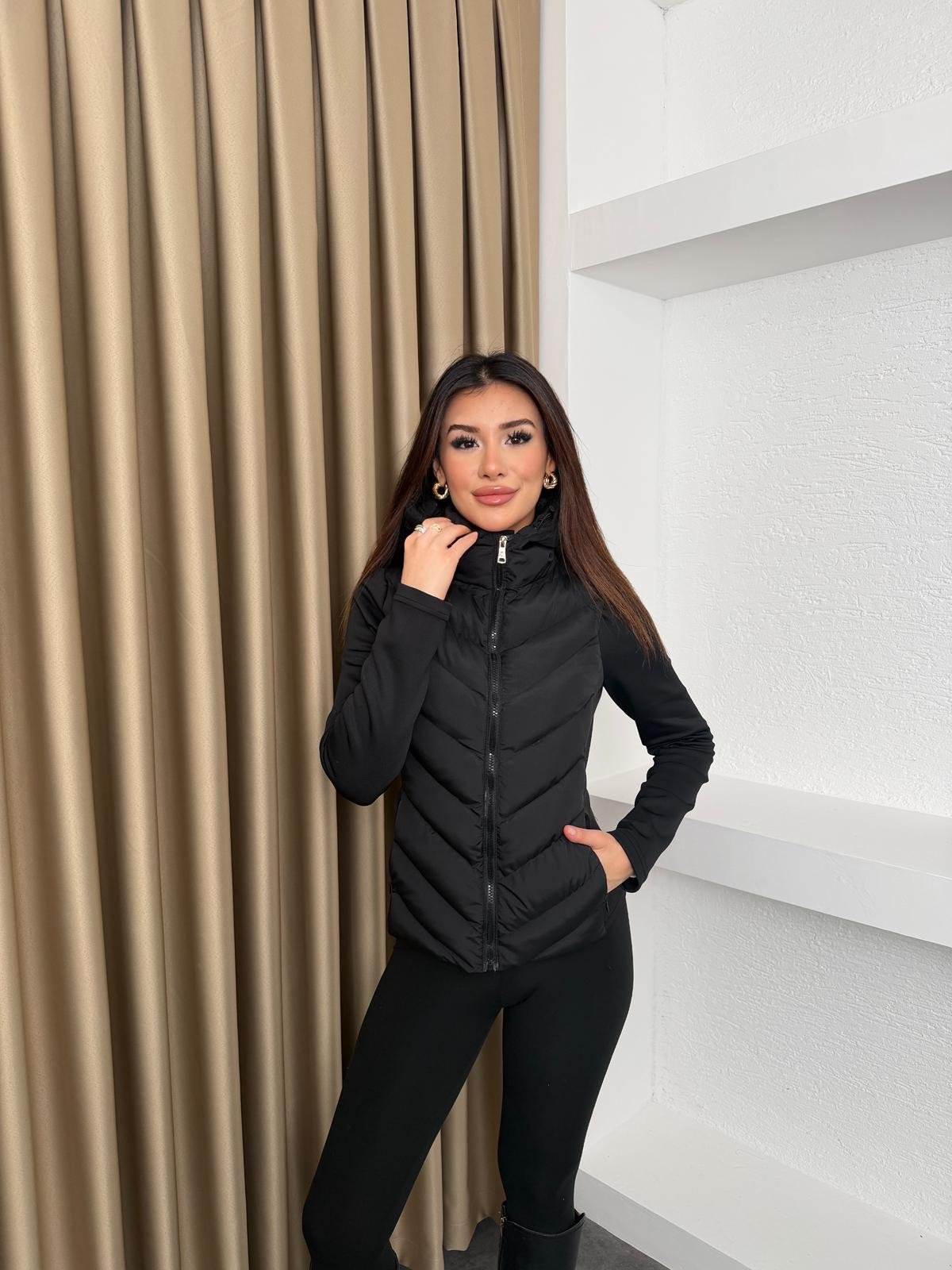 Kapüşonlu Range Viral Mont Siyah