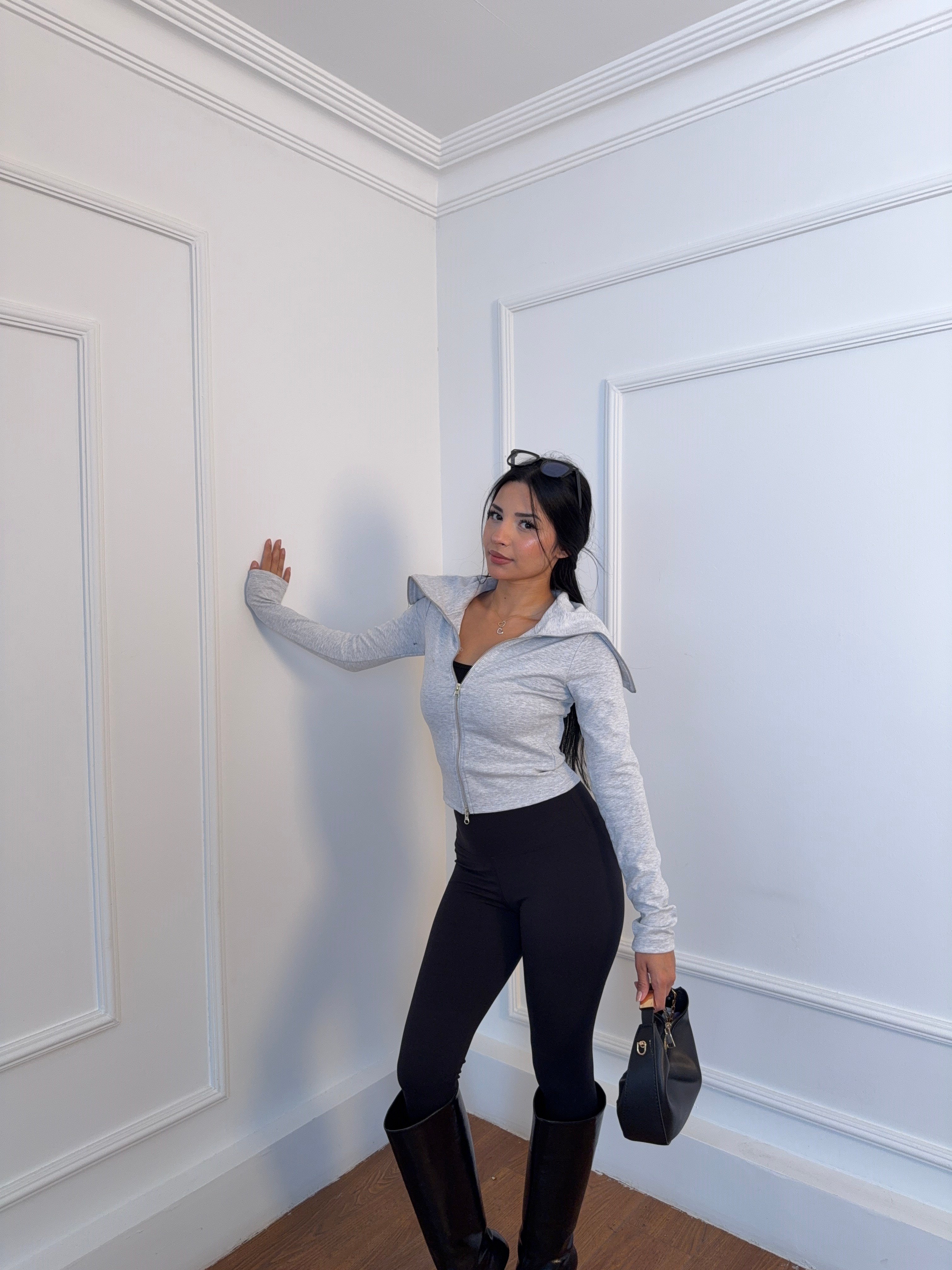 Boğazlı Fermuarlı Üst 