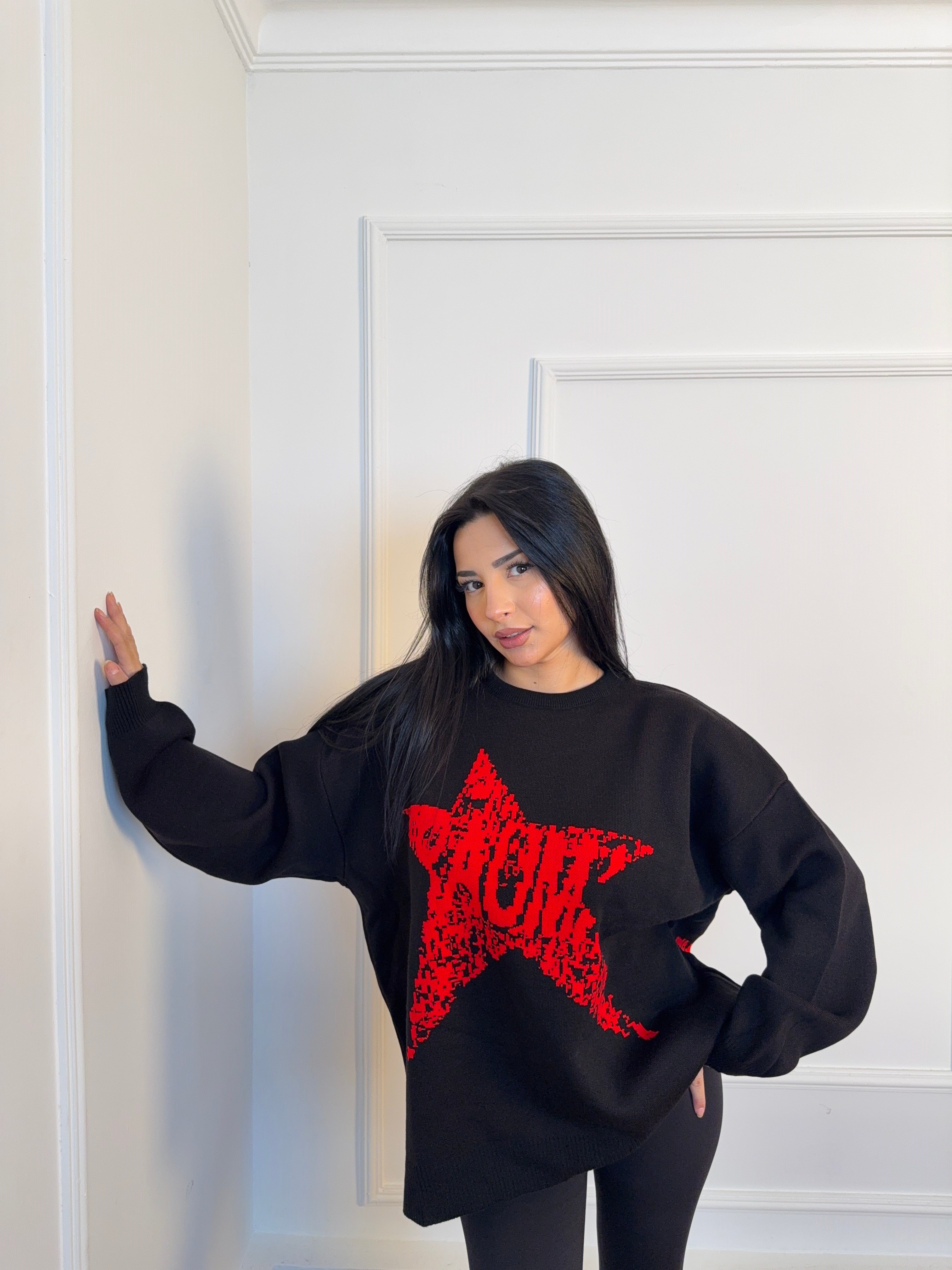 Yıldız  Baskılı Sweatshirt 