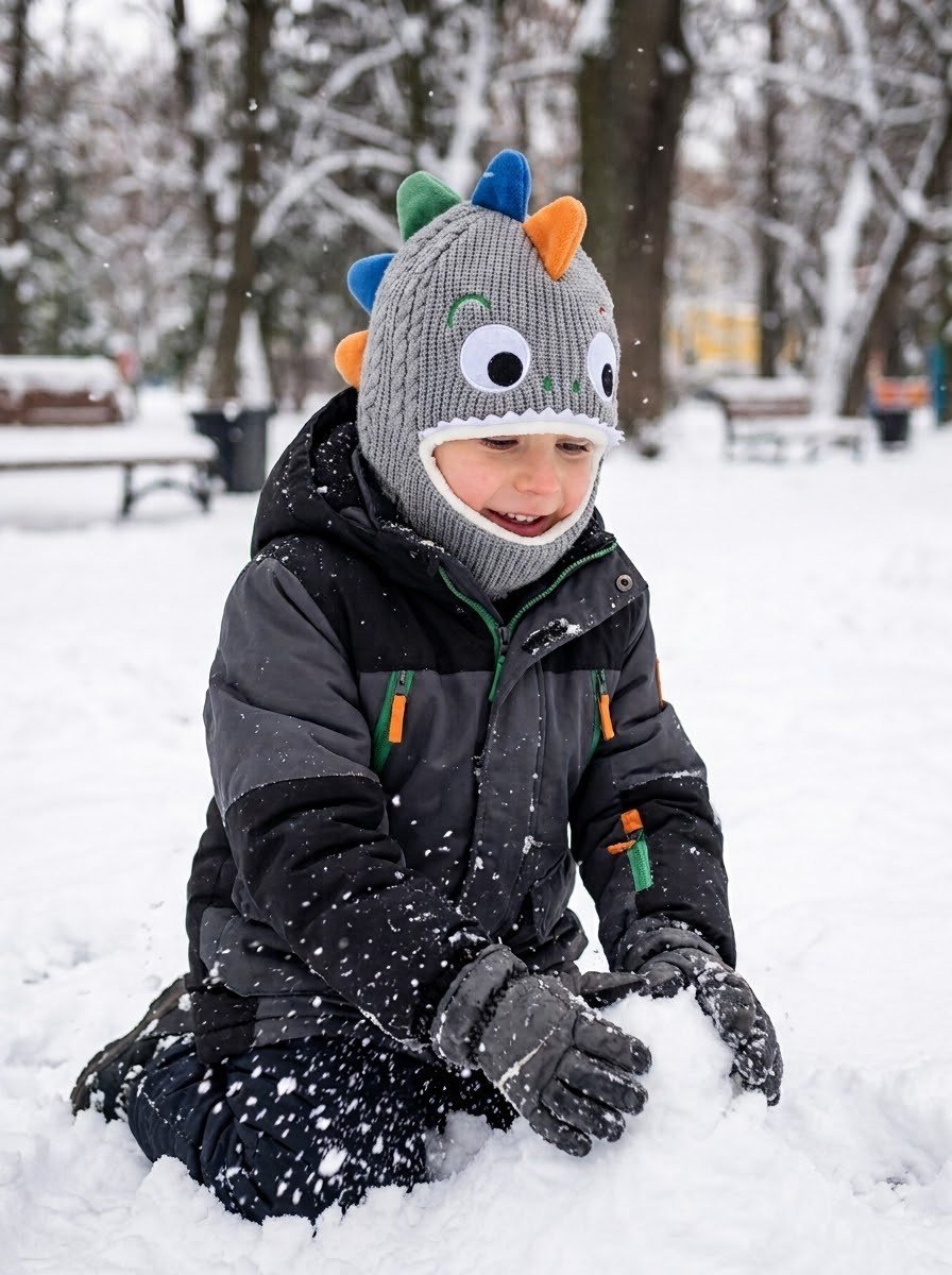 Gri Dinozor Balaclava