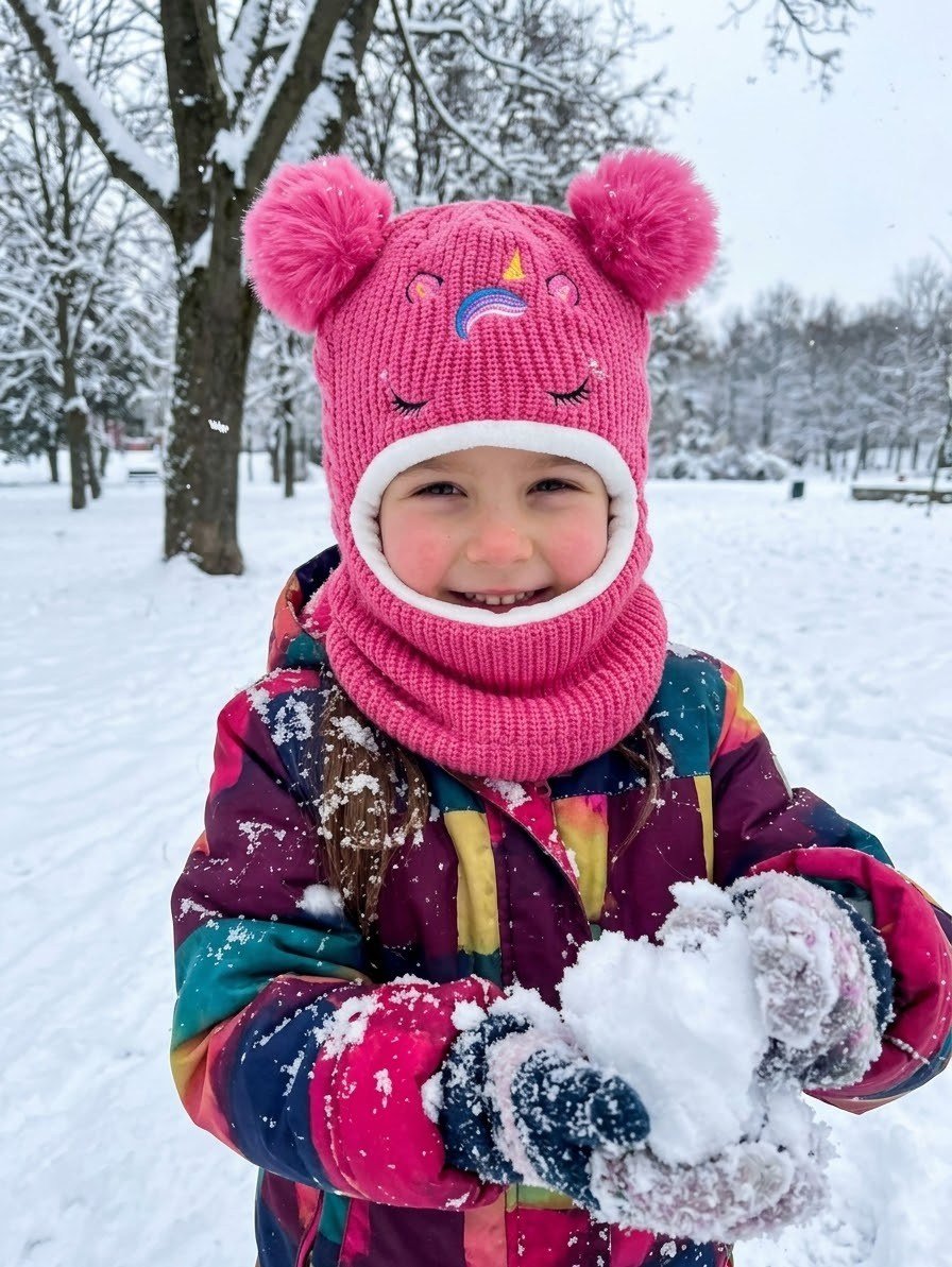 Koyu Pembe Unicorn Balaclava