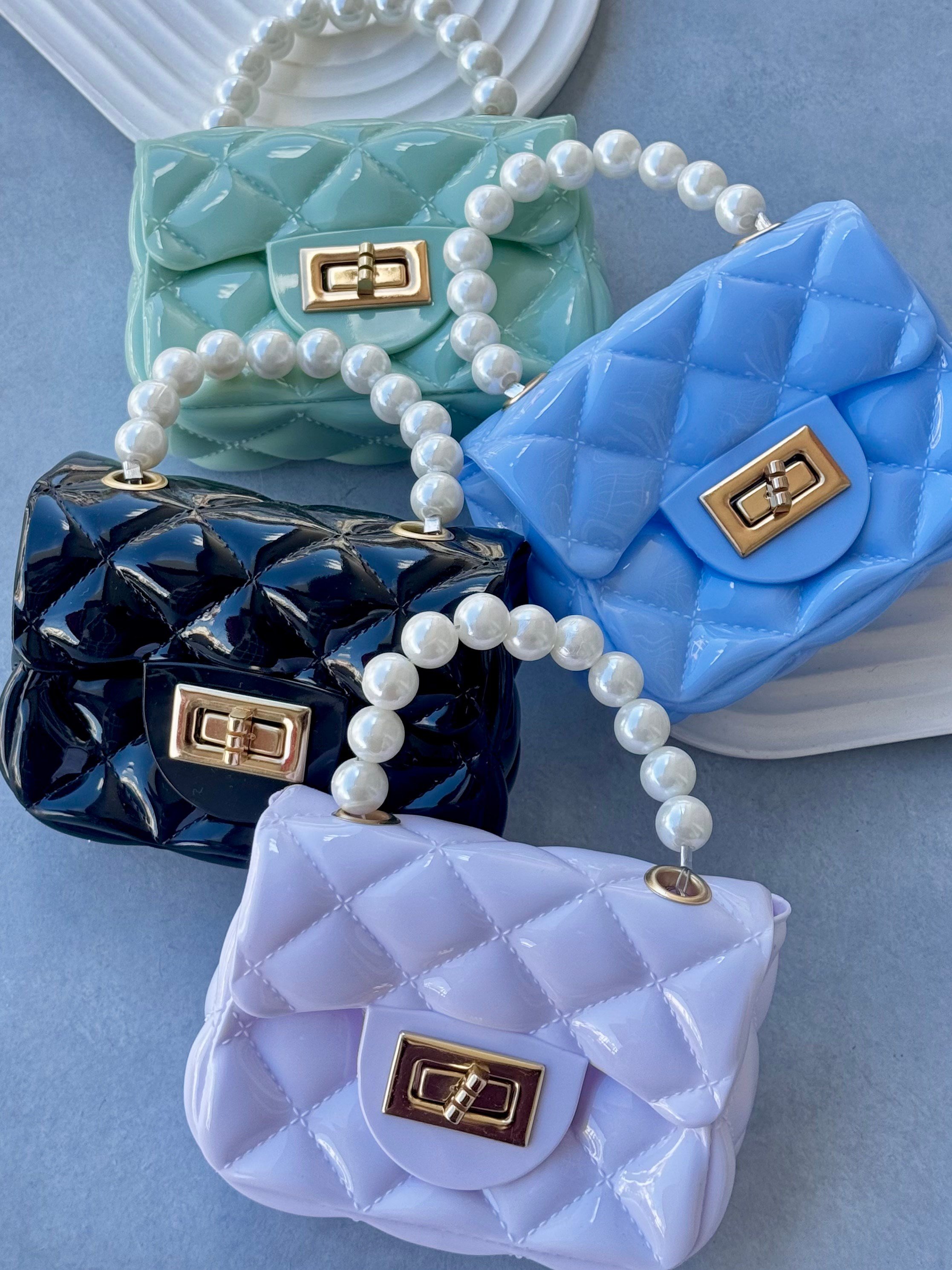 İnci Askılı Rugan Çanta