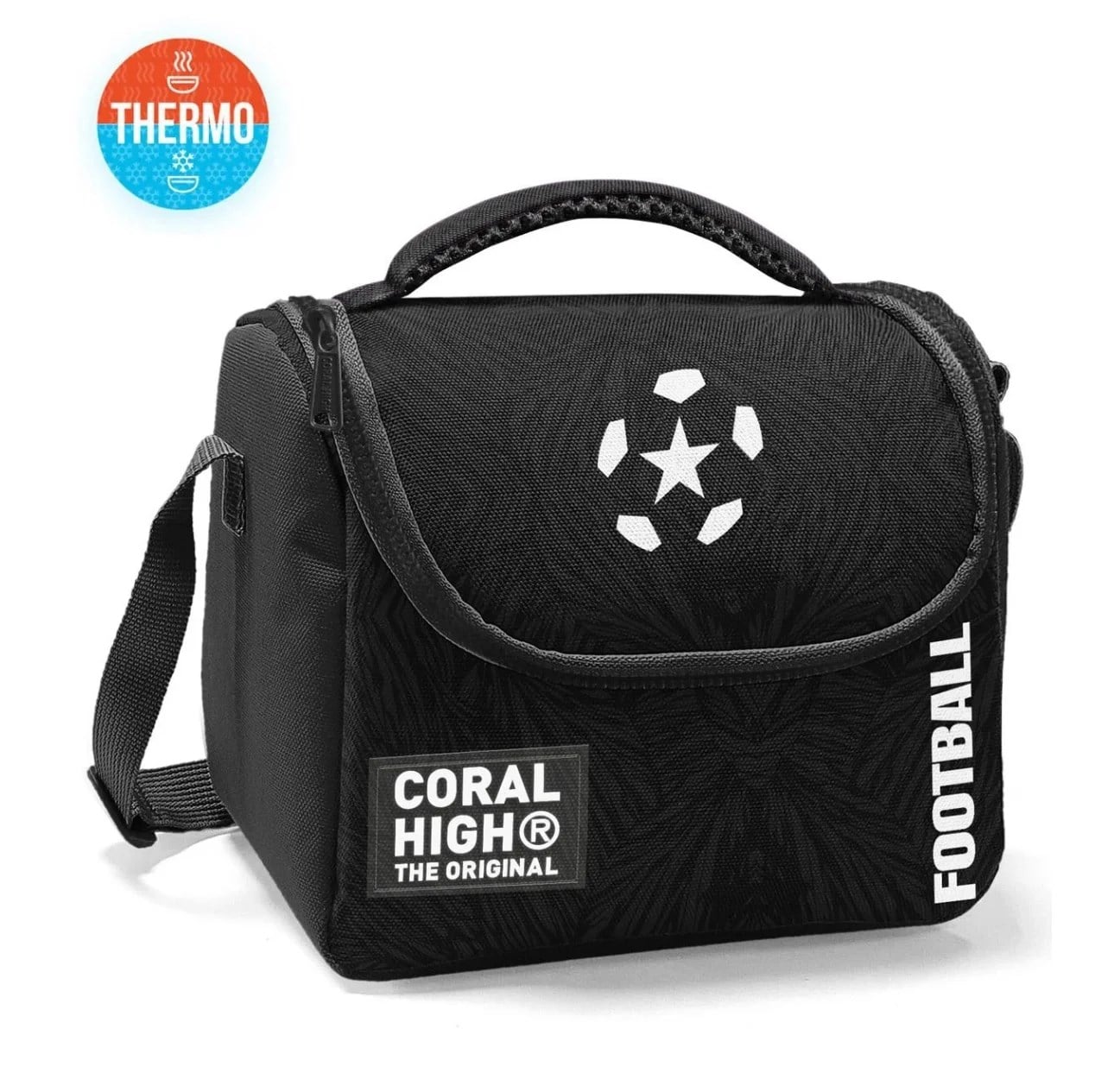 Coral High Siyah Futbol Desenli Thermo Beslenme Çantası