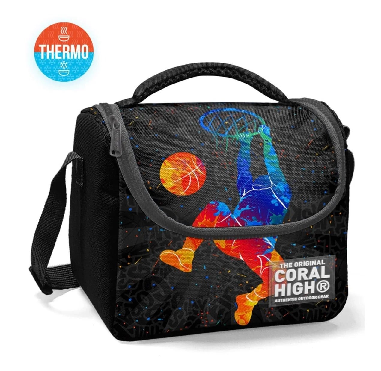 Coral High Basketbol Desenli Thermo Beslenme Çantası