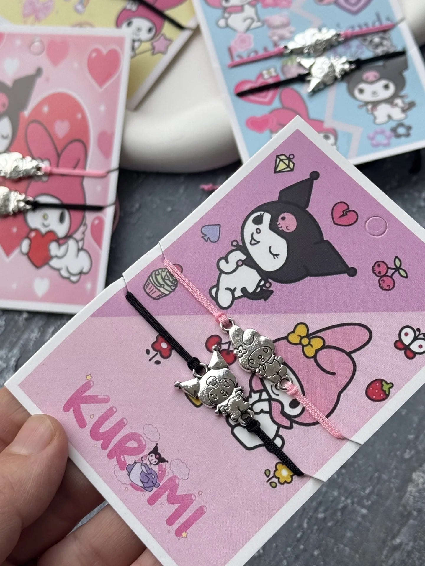Kuromi Best Friends İkili  Ayarlanabilir Kanka Bileklik
