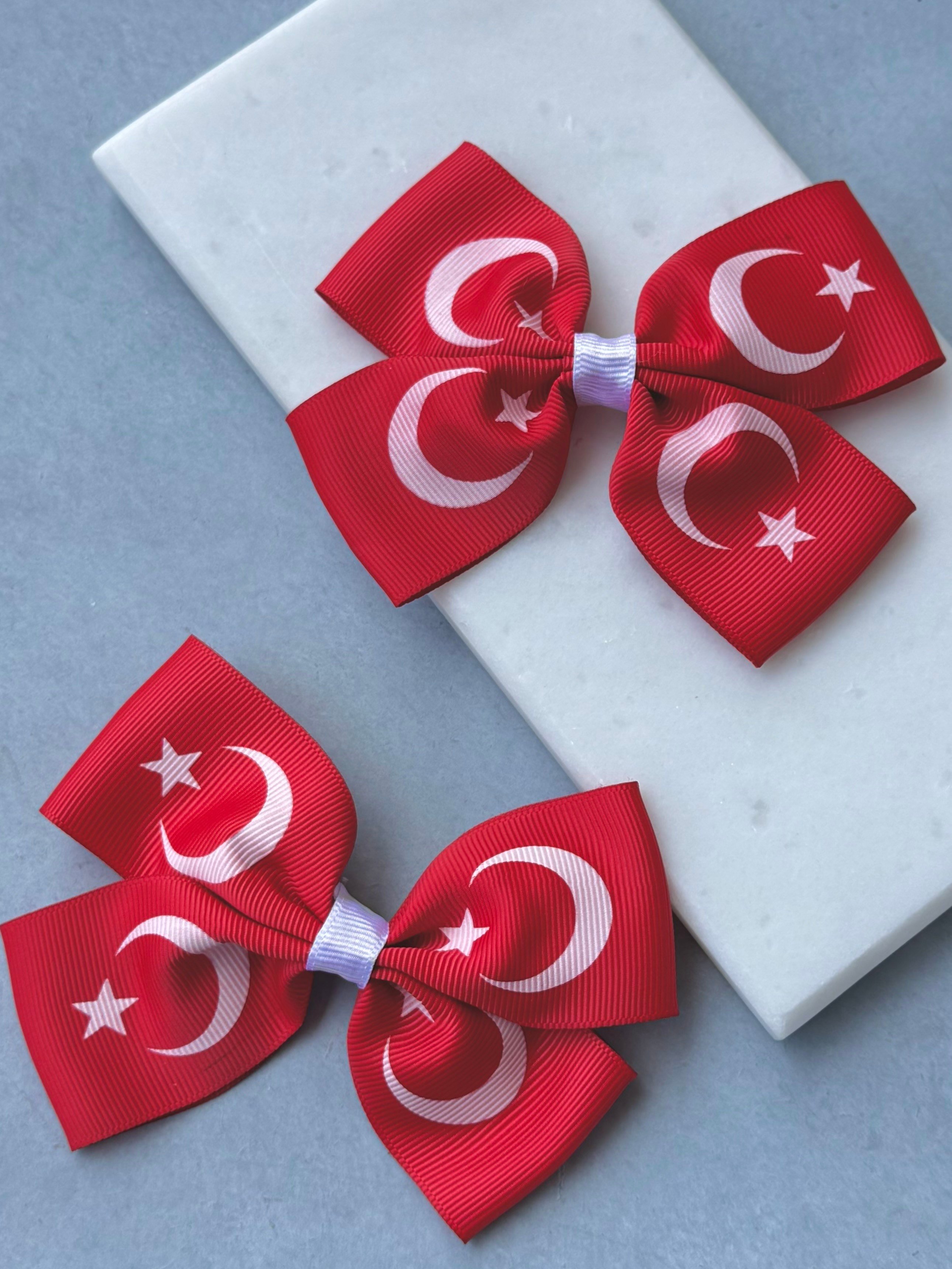 Türk Bayrağı Kurdele Klips Toka