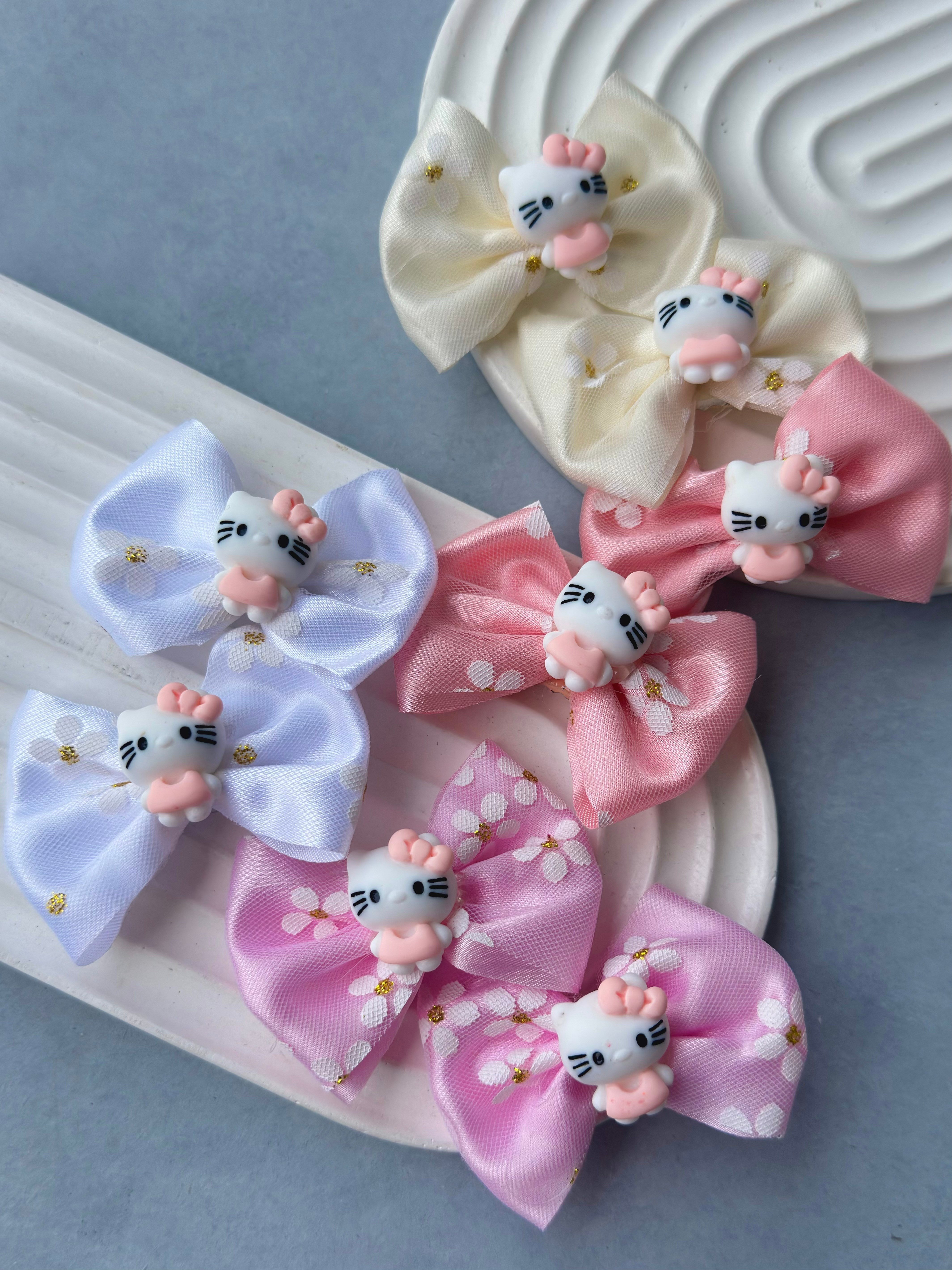 Hello Kitty Detaylı Kurdele Klips