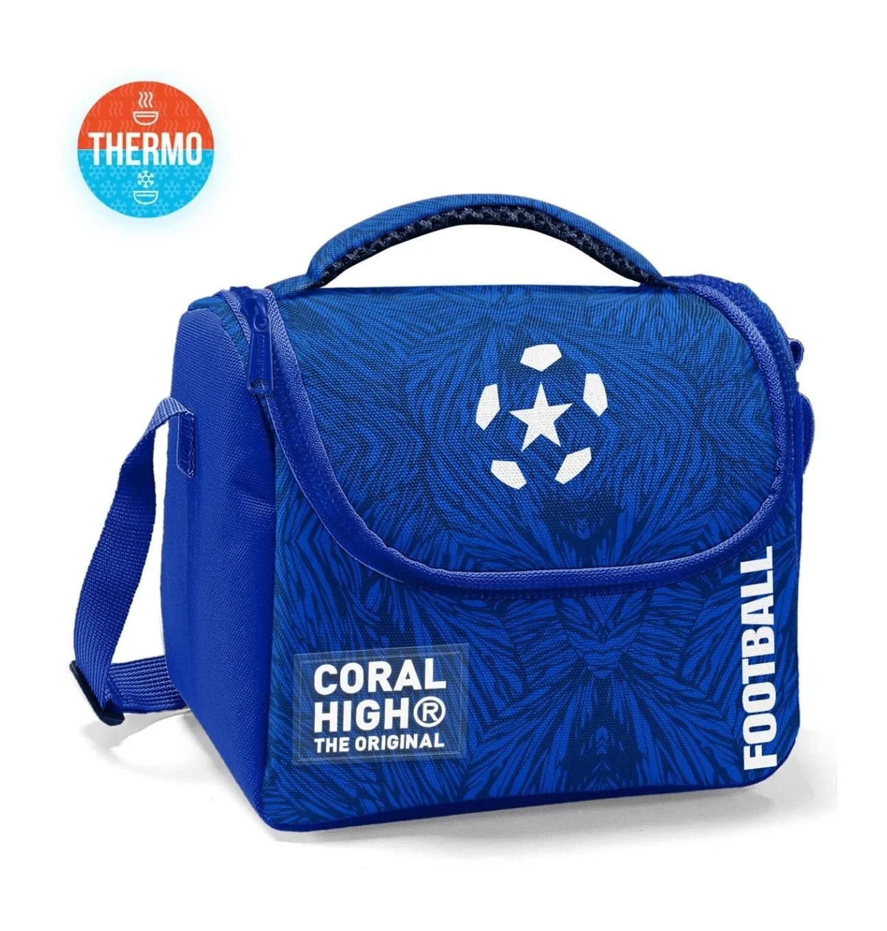 Coral High  Lacivert Saks Futbol Desenli Thermo Beslenme Çantası