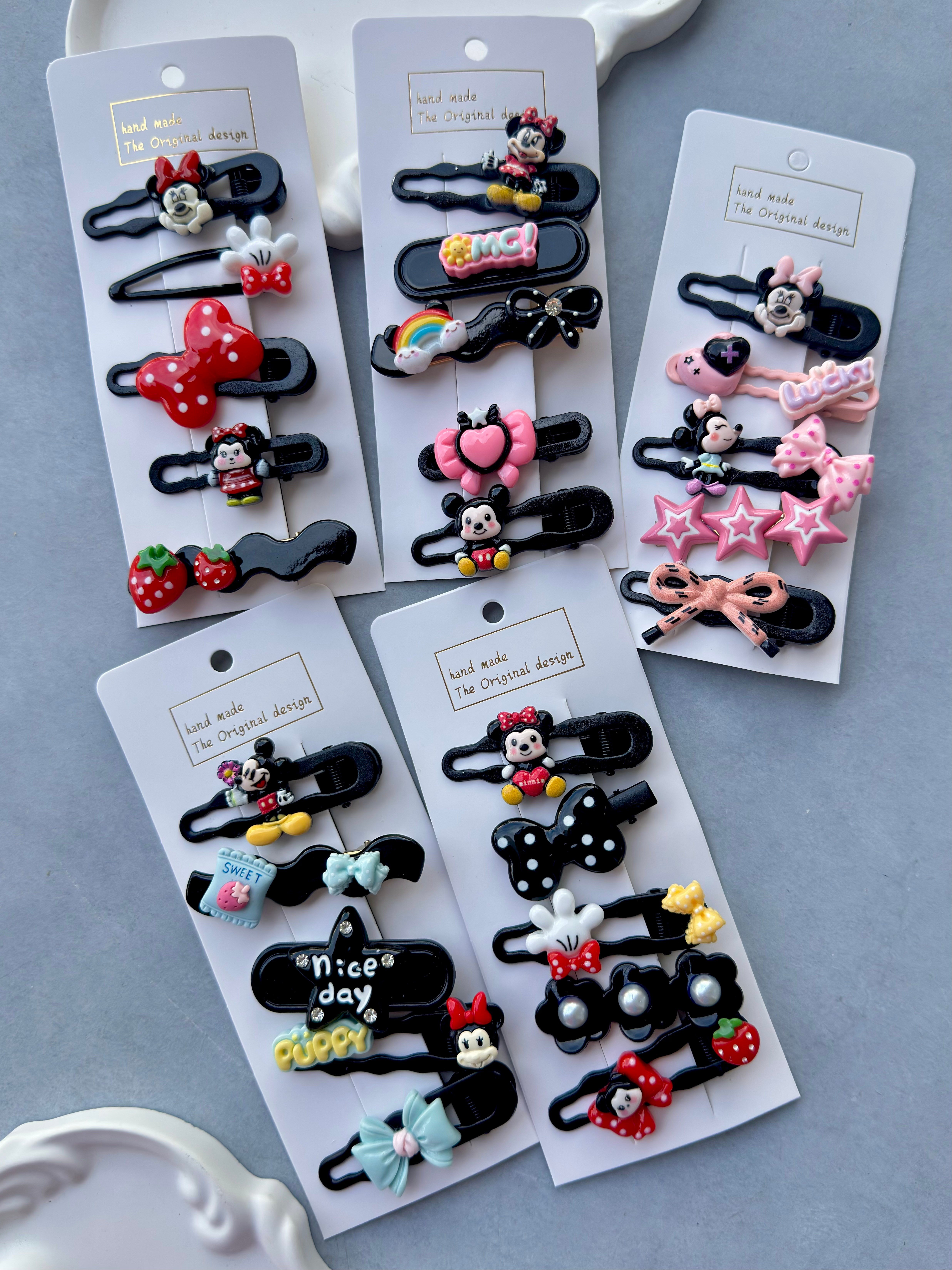 Minnie Mickey Figürlü 5'li Klips Set