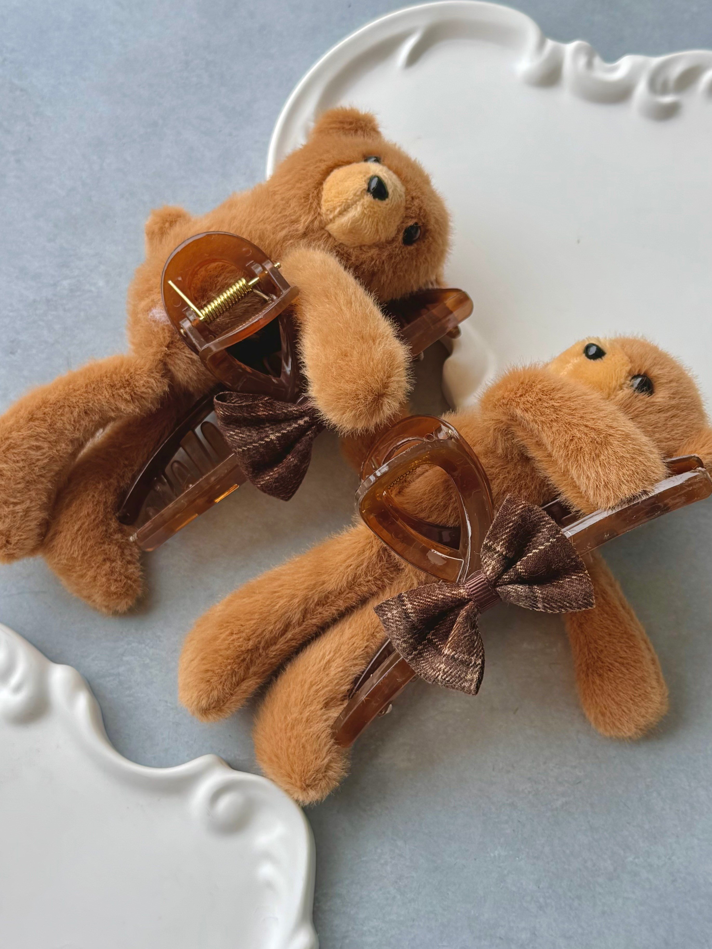 Peluş Kahverengi Teddy Kemik Mandal