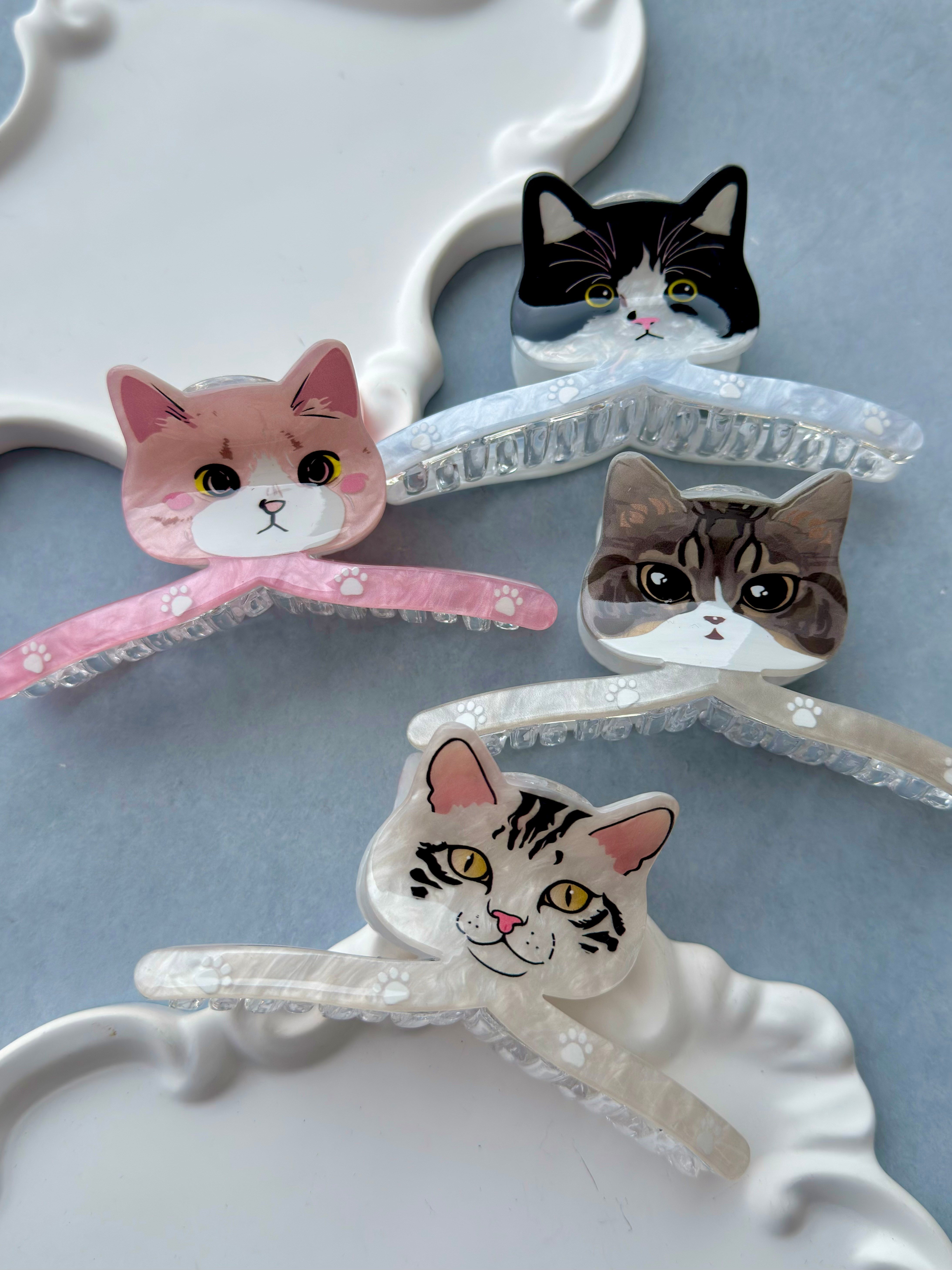 Sedefli Pati Detaylı Kedi Mandal