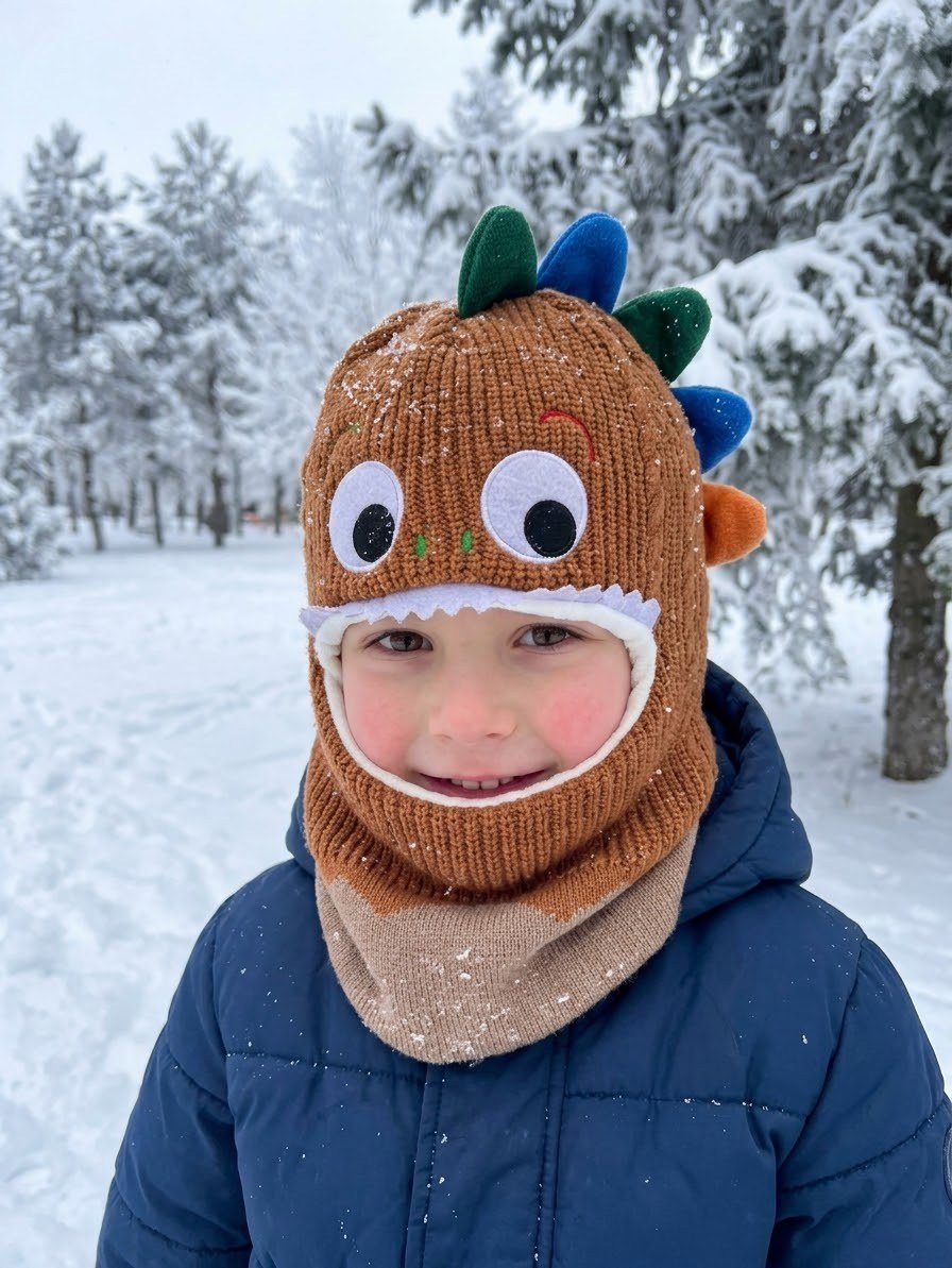 Kahve Dinozor Balaclava