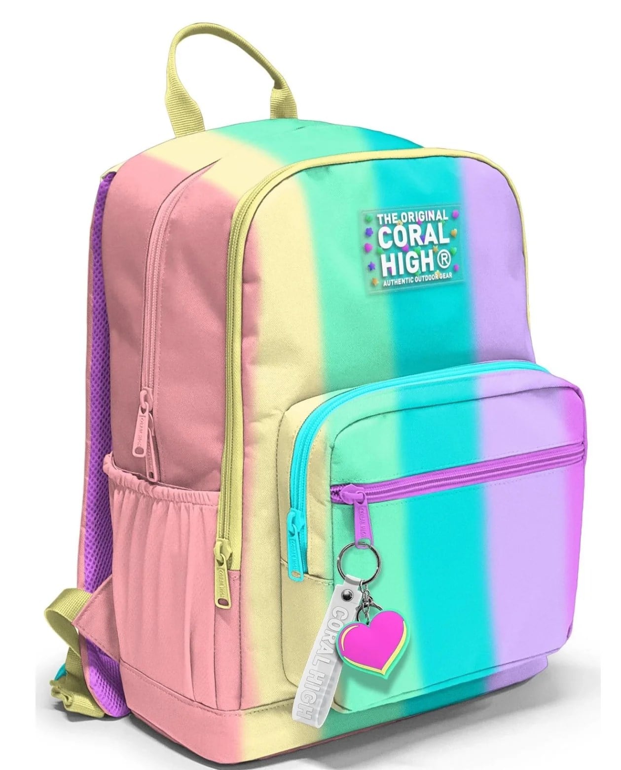 Coral High Soft Renkli Çizgili Desenli Okul Sırt Çantası