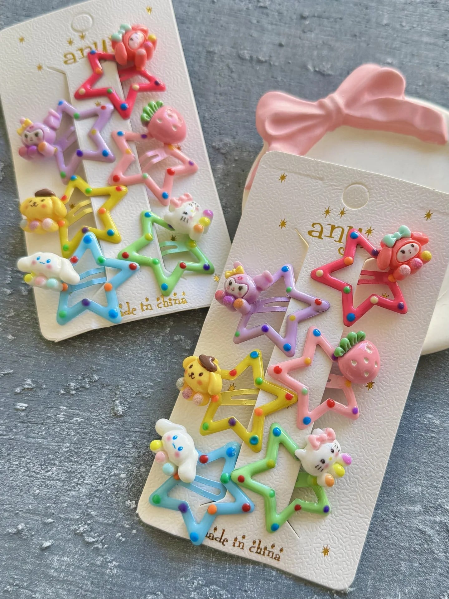 Sanrio Tüm Karakterler 6’lı Yıldız Çıtçıt Set