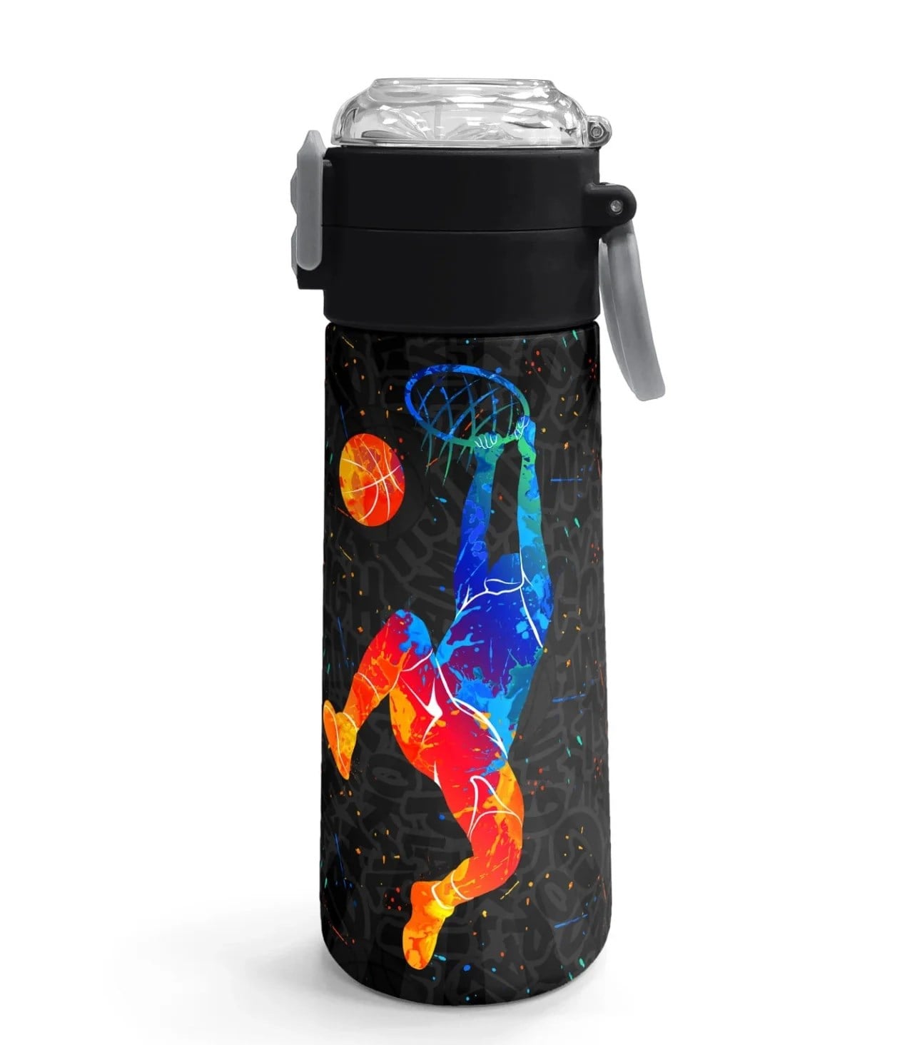 Coral High Basketbol Desenli Pipetli ve Direk İçimli 500 ml Suluk