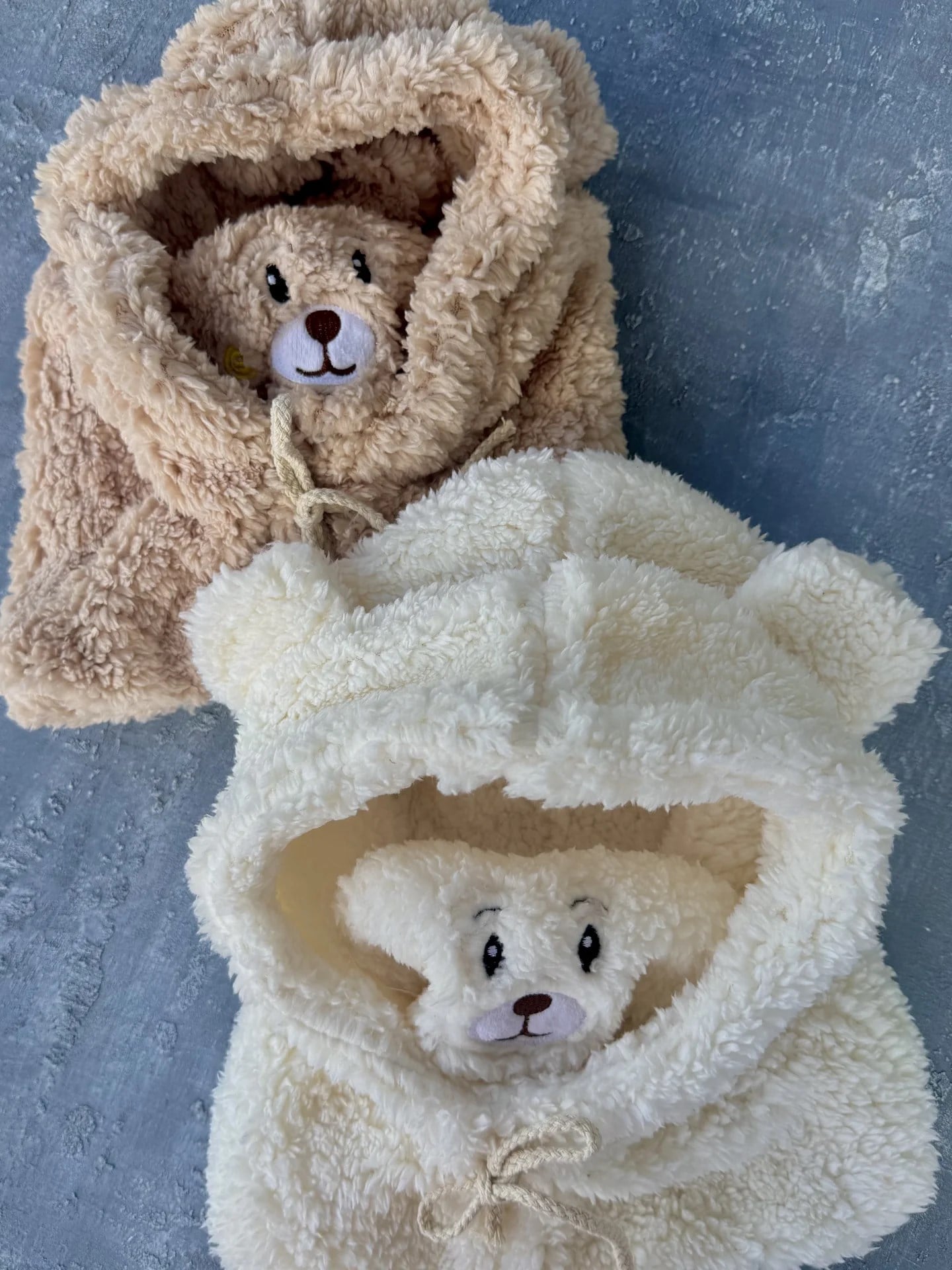 Peluş Teddy Şapka & Atkı