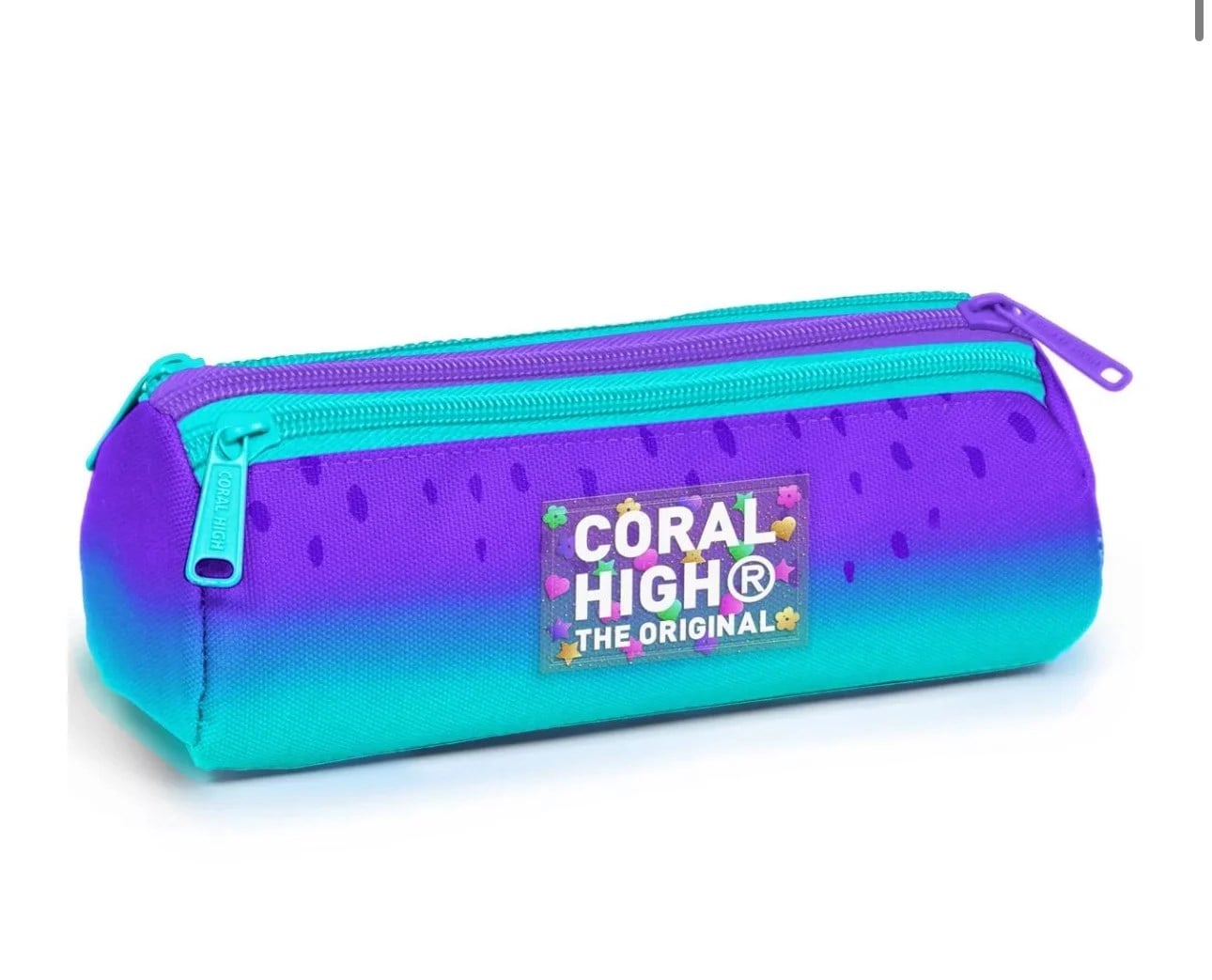 Coral High Mor-Lila Renk Geçişli 3 Bölmeli Kalemlik