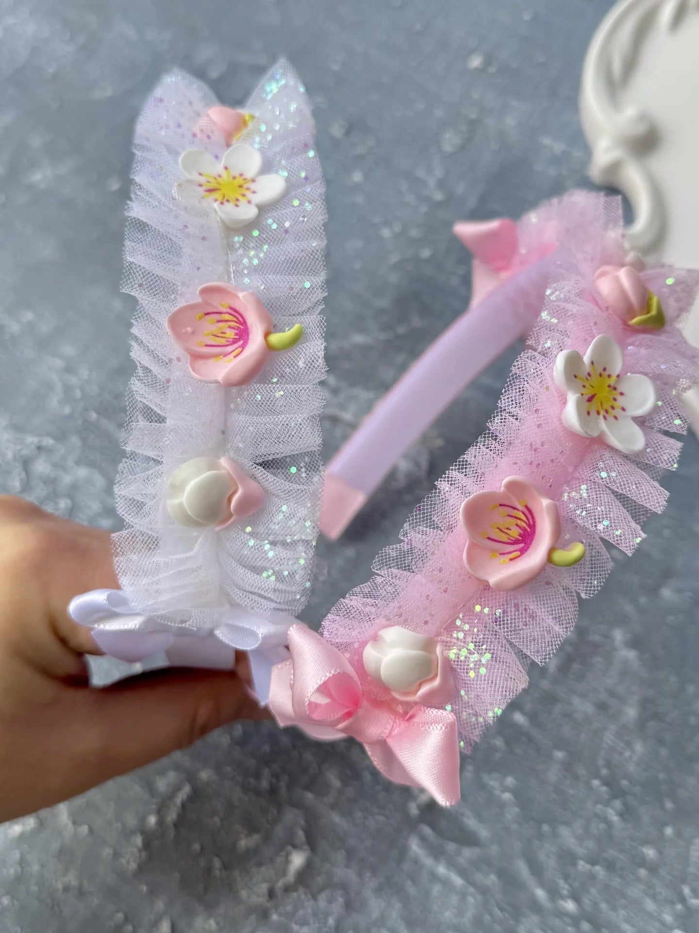 Lale Figürlü Simli Tütü Taç