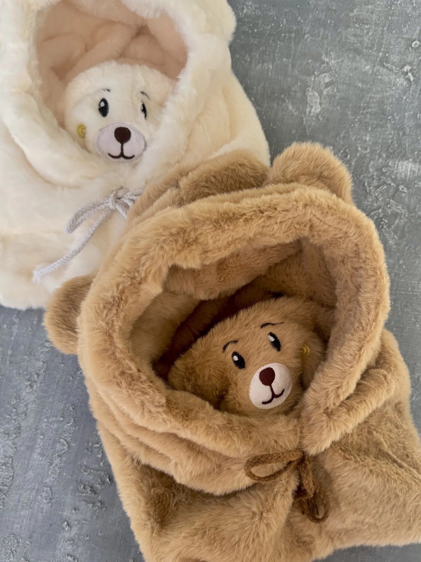 Kürk Peluş Teddy Şapka & Atkı