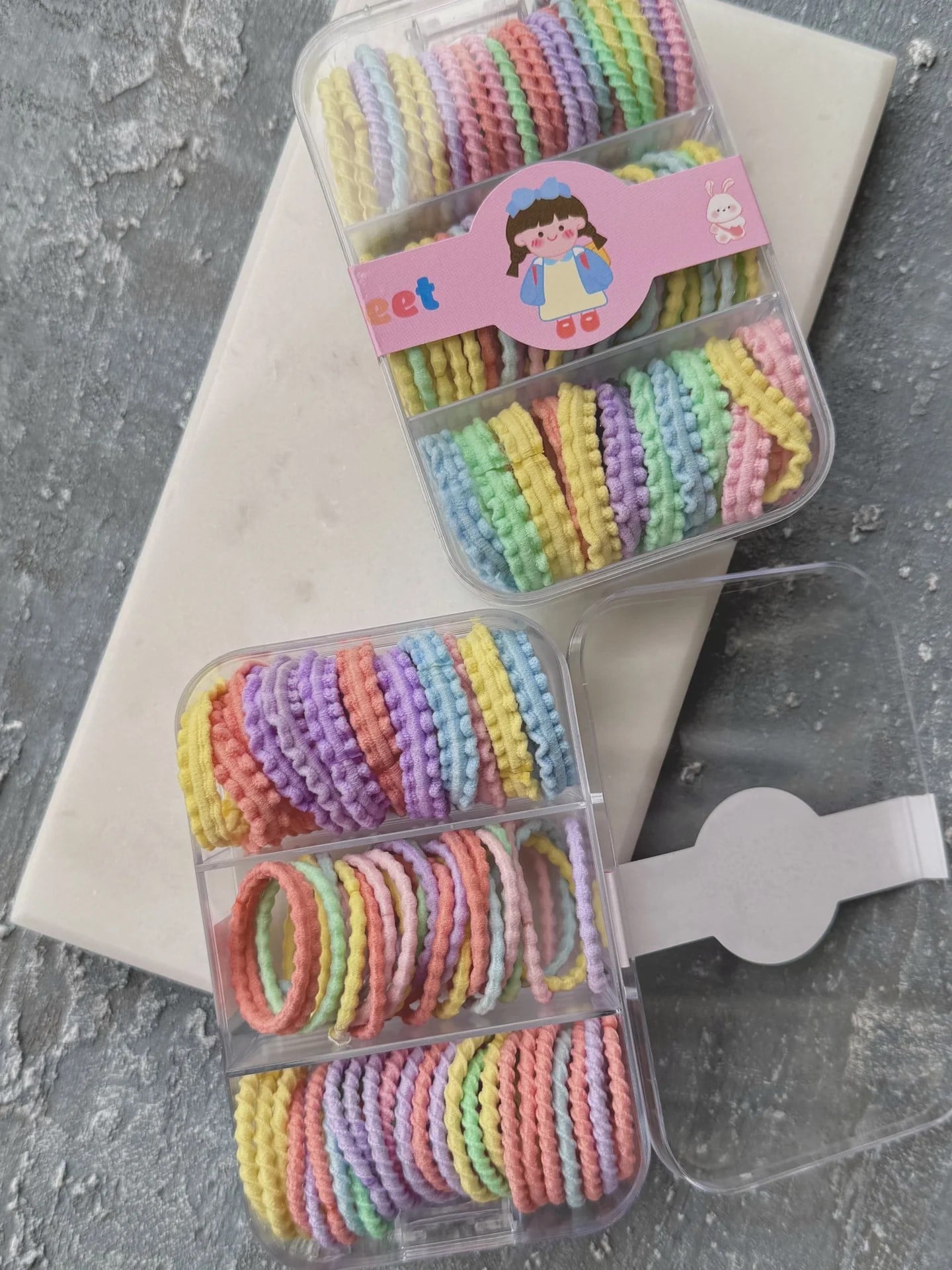 Kutulu Lastik Toka Pastel Ton