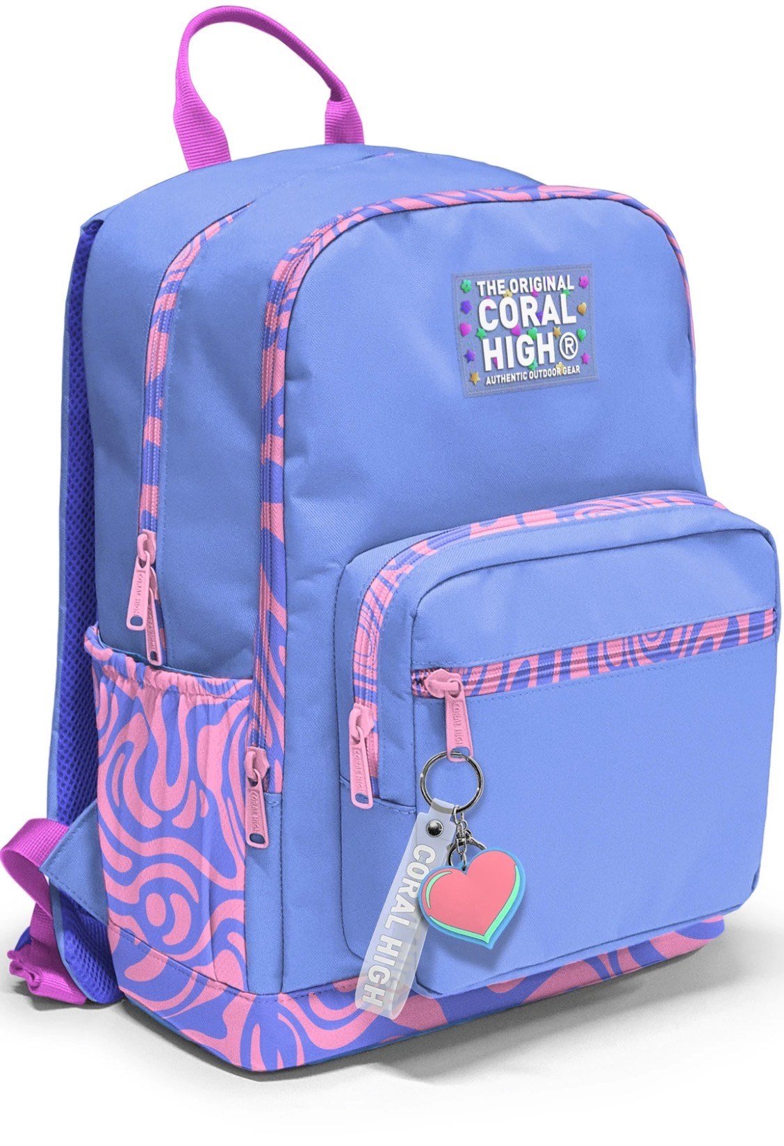 Coral High Lila Geometrik Desenli Okul Sırt Çantası