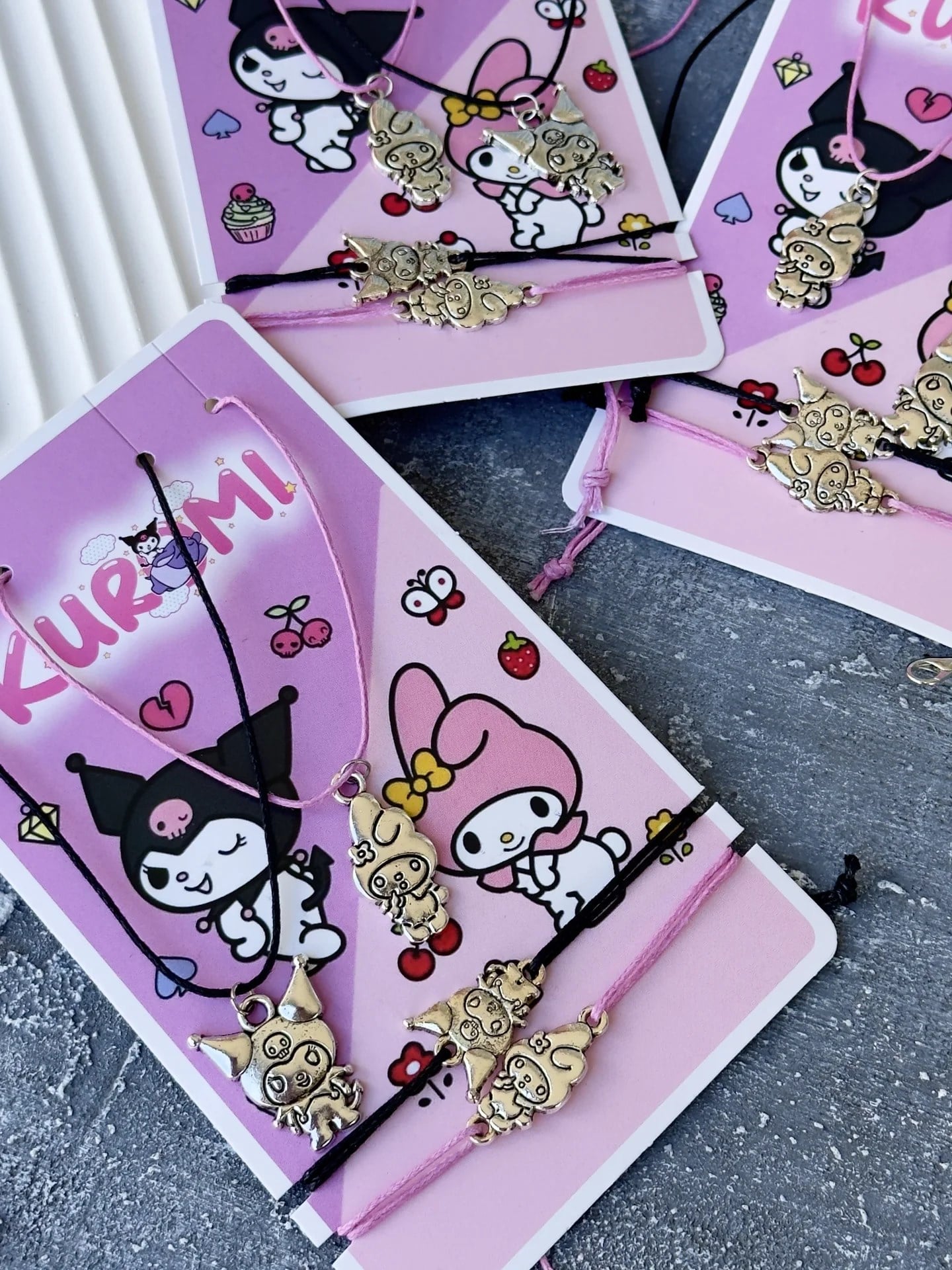 Kuromi Kanka Kolye Bileklik Seti