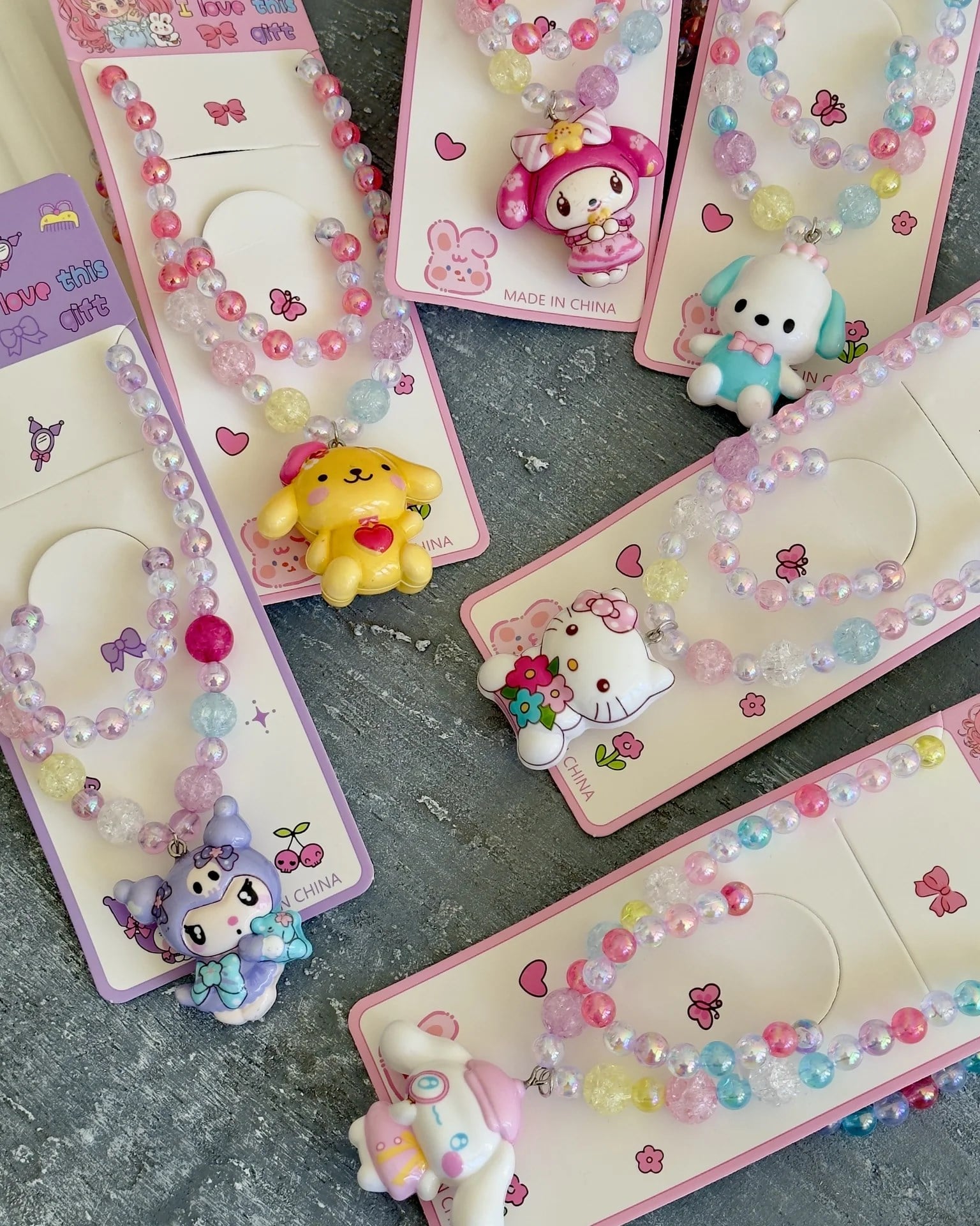 Işıklı Kuromi Kolye & Bileklik
