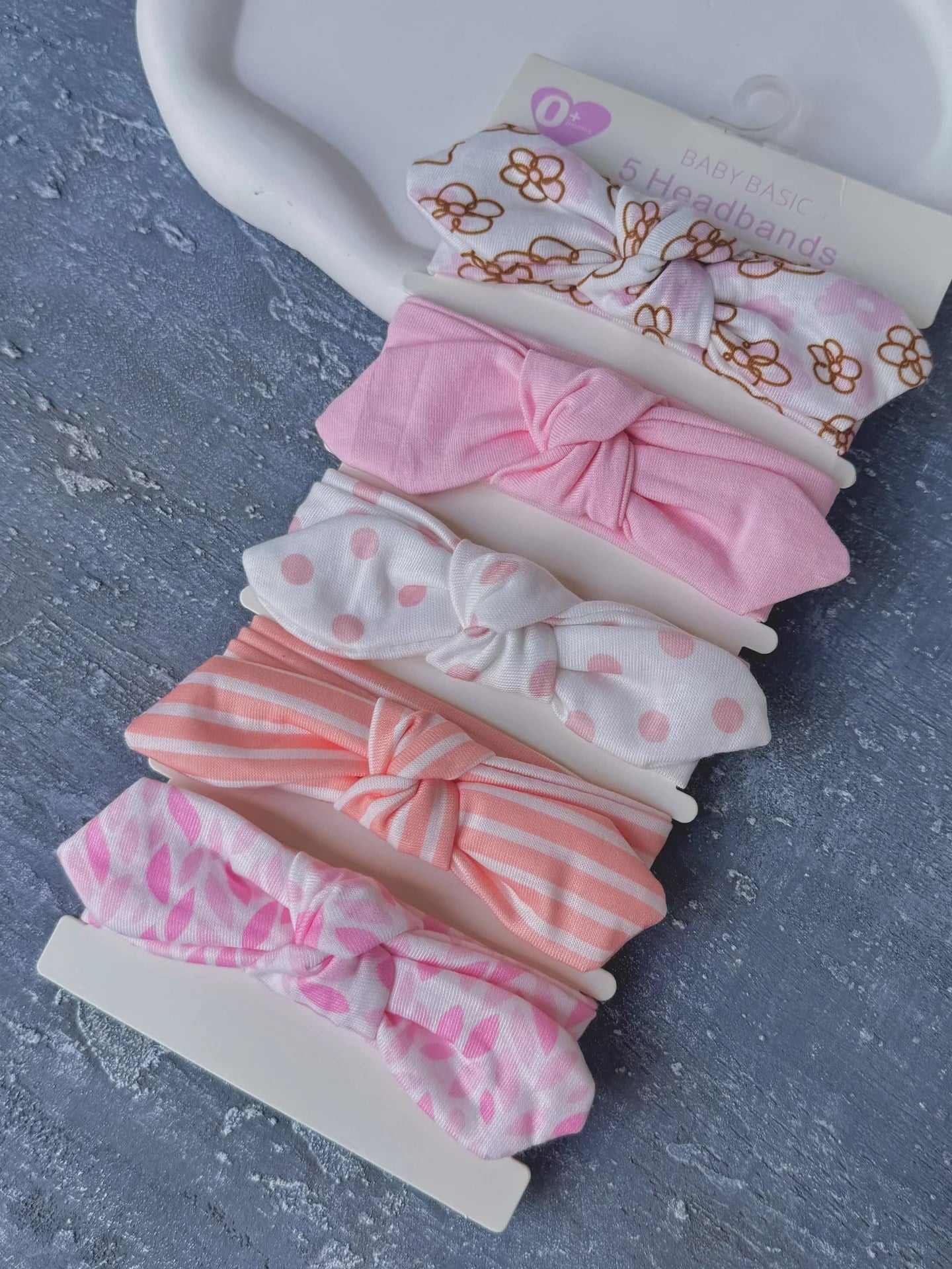 Ortası Düğüm Modelli Pembe Bebek Bandana