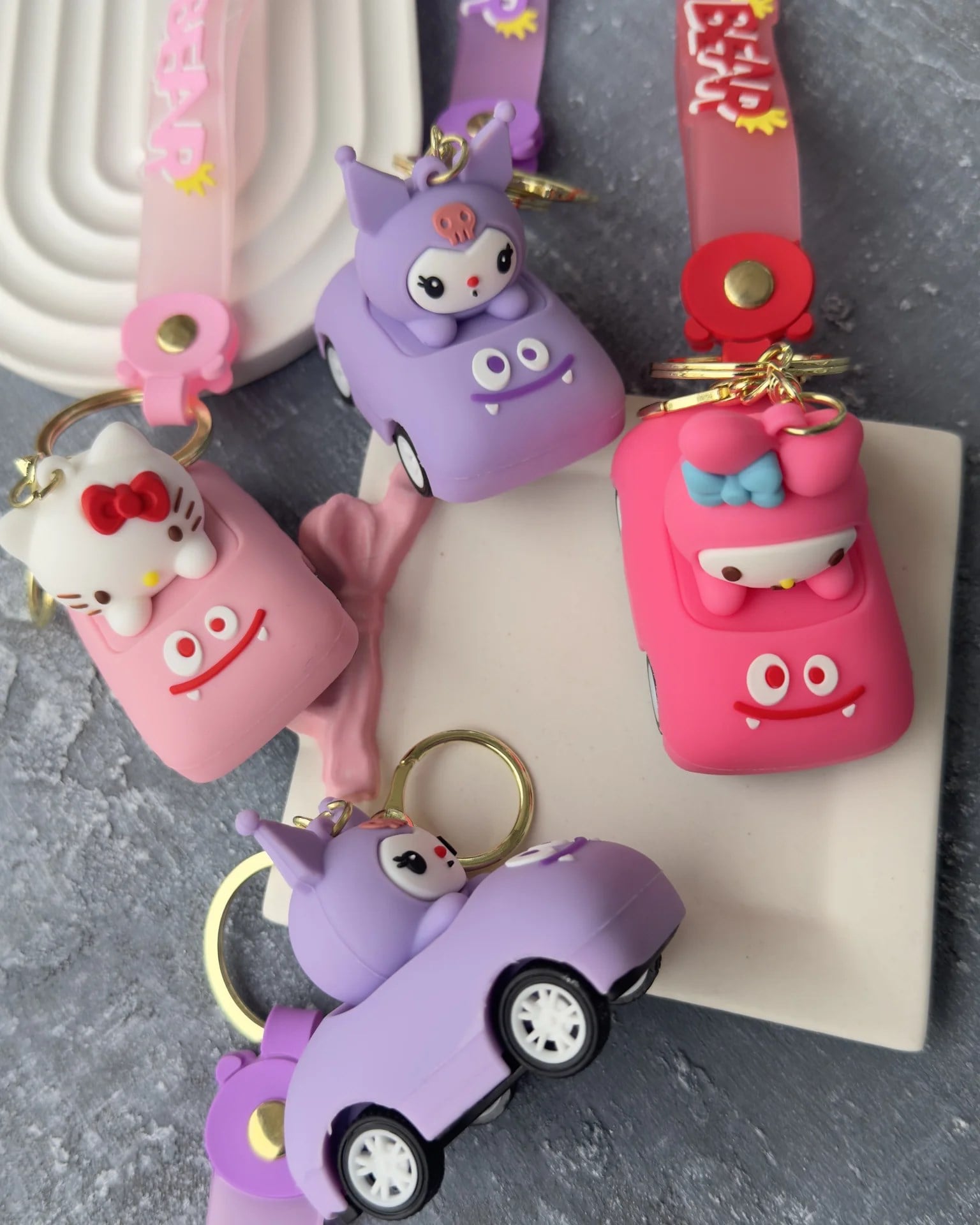  Kuromi Arabalı  Anahtarlık& Çanta Aksesuarı