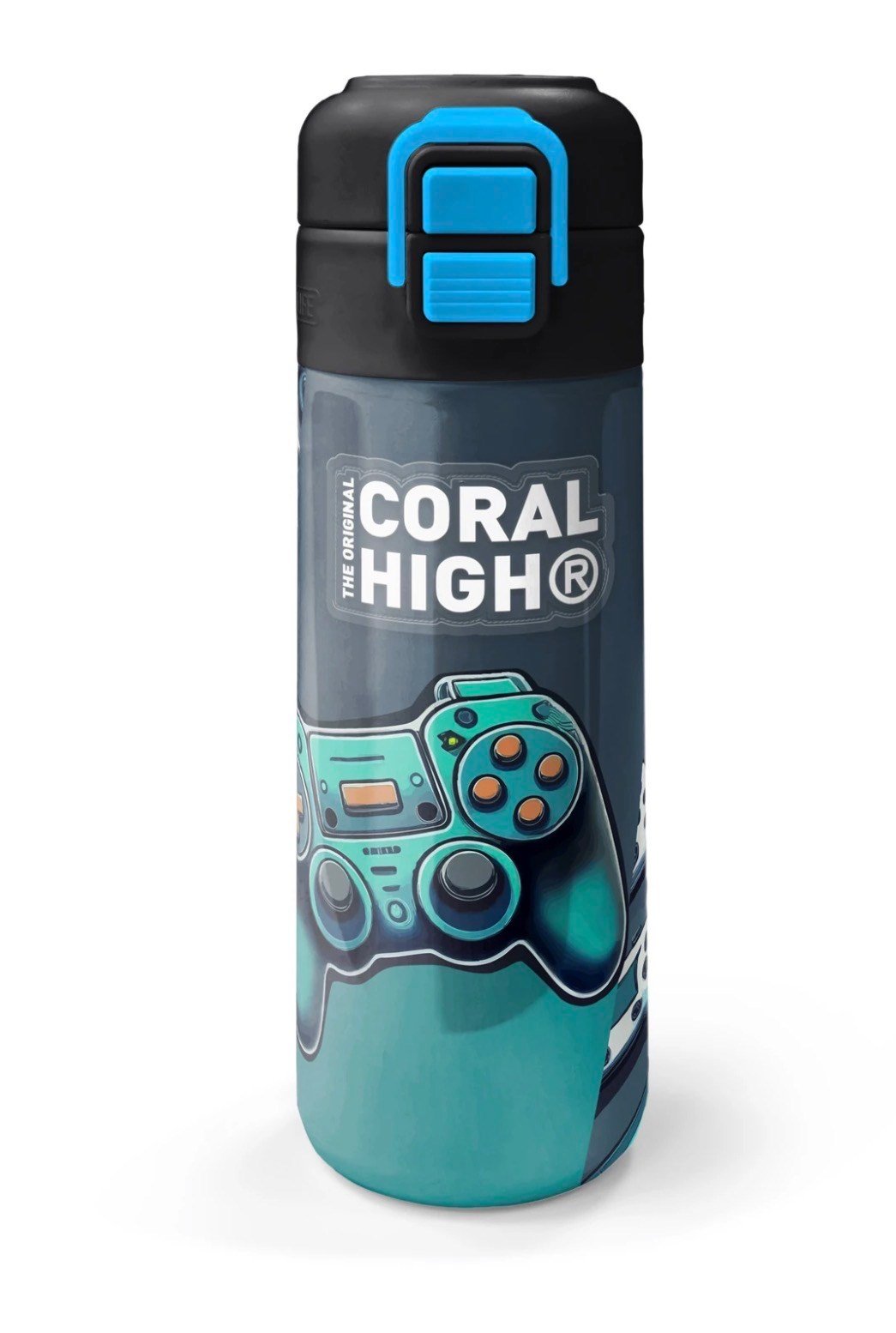 Coral High Kids  Gamer Desenli Çelik Termos Suluk 500 Ml