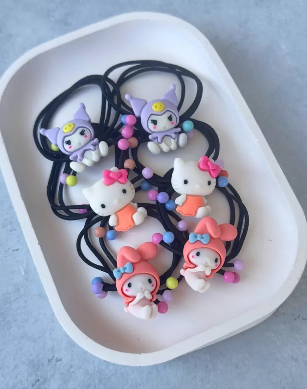 Kuromi & Hello Kitty & My Melody Kalın Lastik