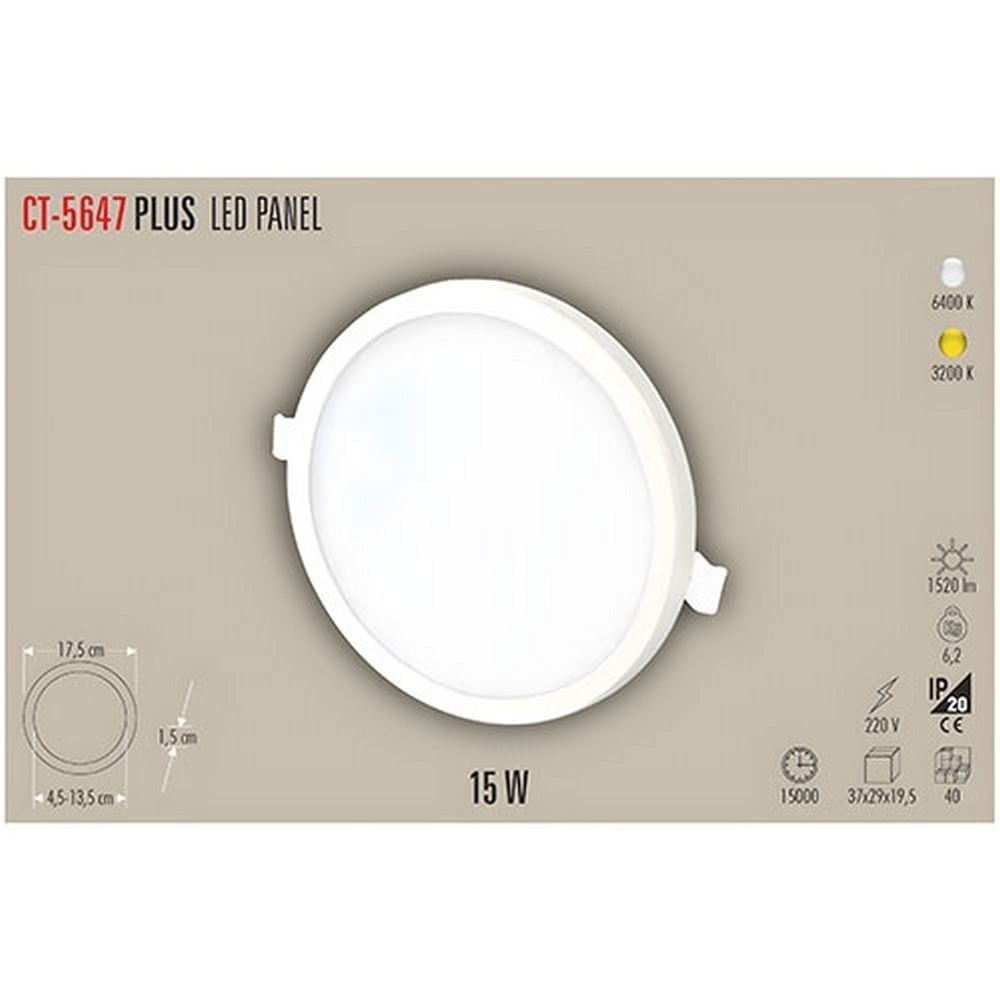 15W PLUS LED PANEL ARMATÜR (BEYAZ)