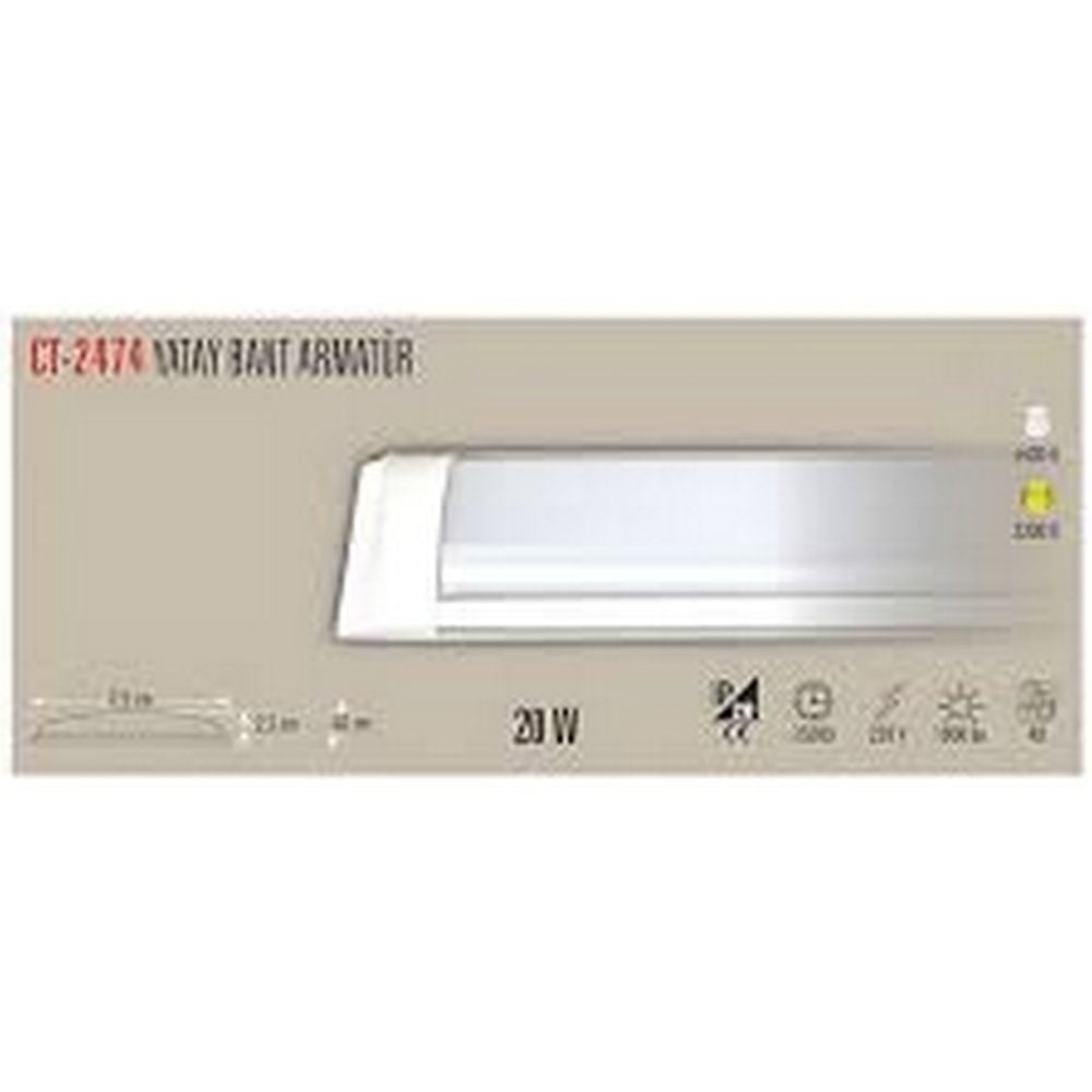 20W YATAY LEDLİ BANT ARMATÜR (BEYAZ)