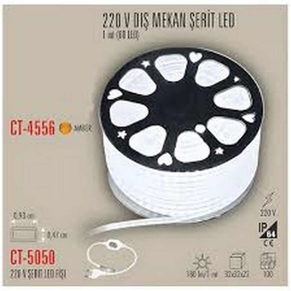 220V DIŞ MEKAN ŞERİT LED (AMBER)