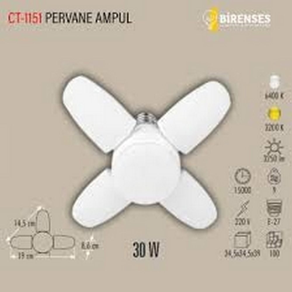 30W PERVANE AMPUL ( BEYAZ)