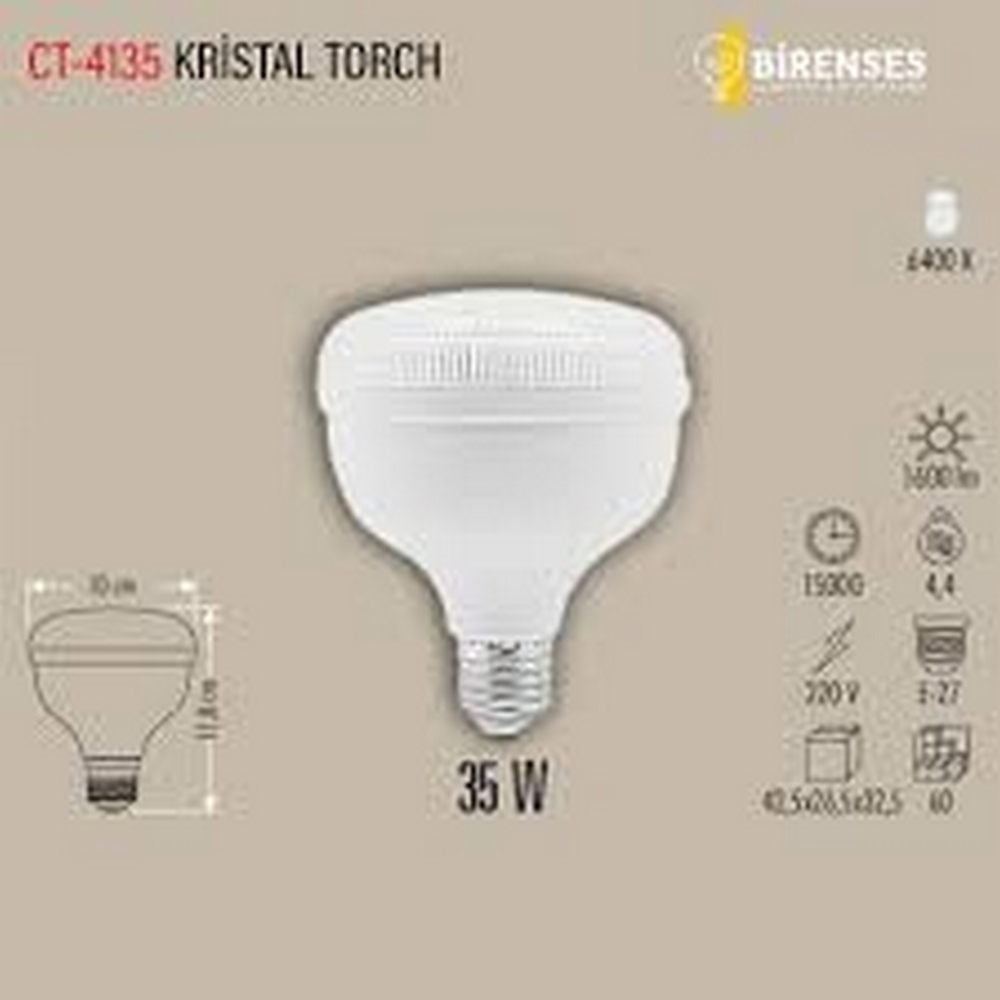 35W KRİSTAL TORCH LED AMPUL (E-27)(BEYAZ)