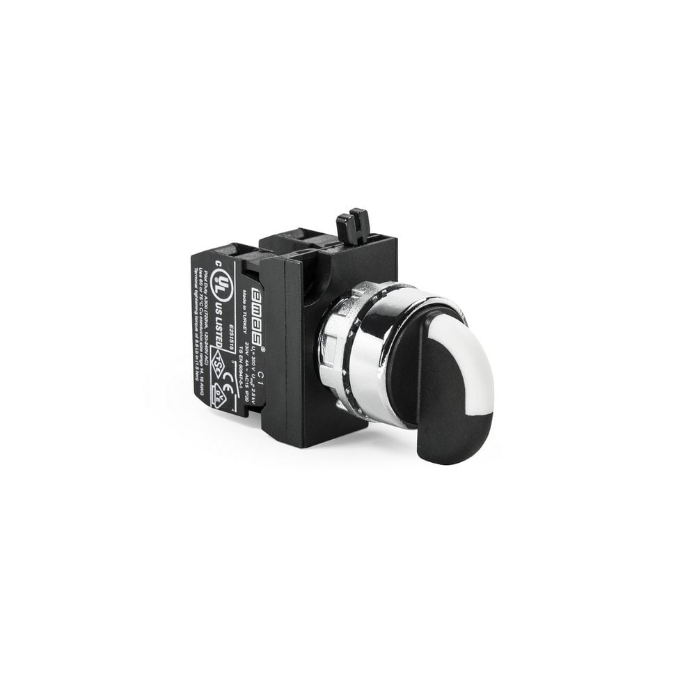 CM Serisi Metal 2NO (II-0-I) 60° Seçici Çift Dönüşlü 22 mm Buton