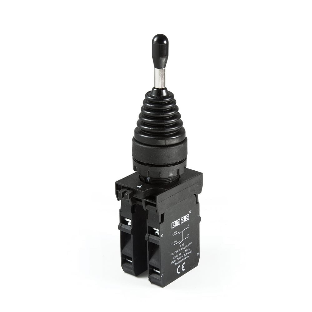CP Serisi Plastik 2NO+2NO Joystick Kalıcı 4 Pozisyonlu 22 mm Buton