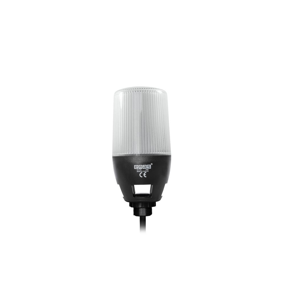 IF Serisi Çok Renkli 24V DC Buzzerlı Sabit PLC Uyumlu M22 Vidalı LED İkaz 65mm