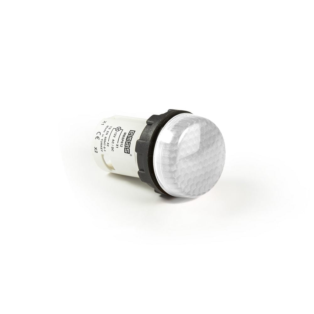 MB Serisi Plastik LED'li 12V AC/DC Beyaz 22 mm Sinyal