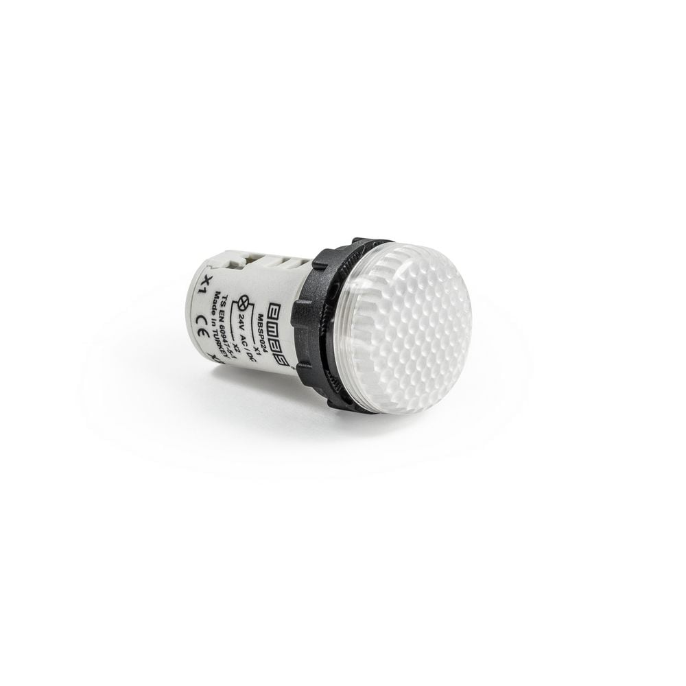 MB Serisi Plastik LED'li 24V AC/DC Beyaz 22 mm Sinyal