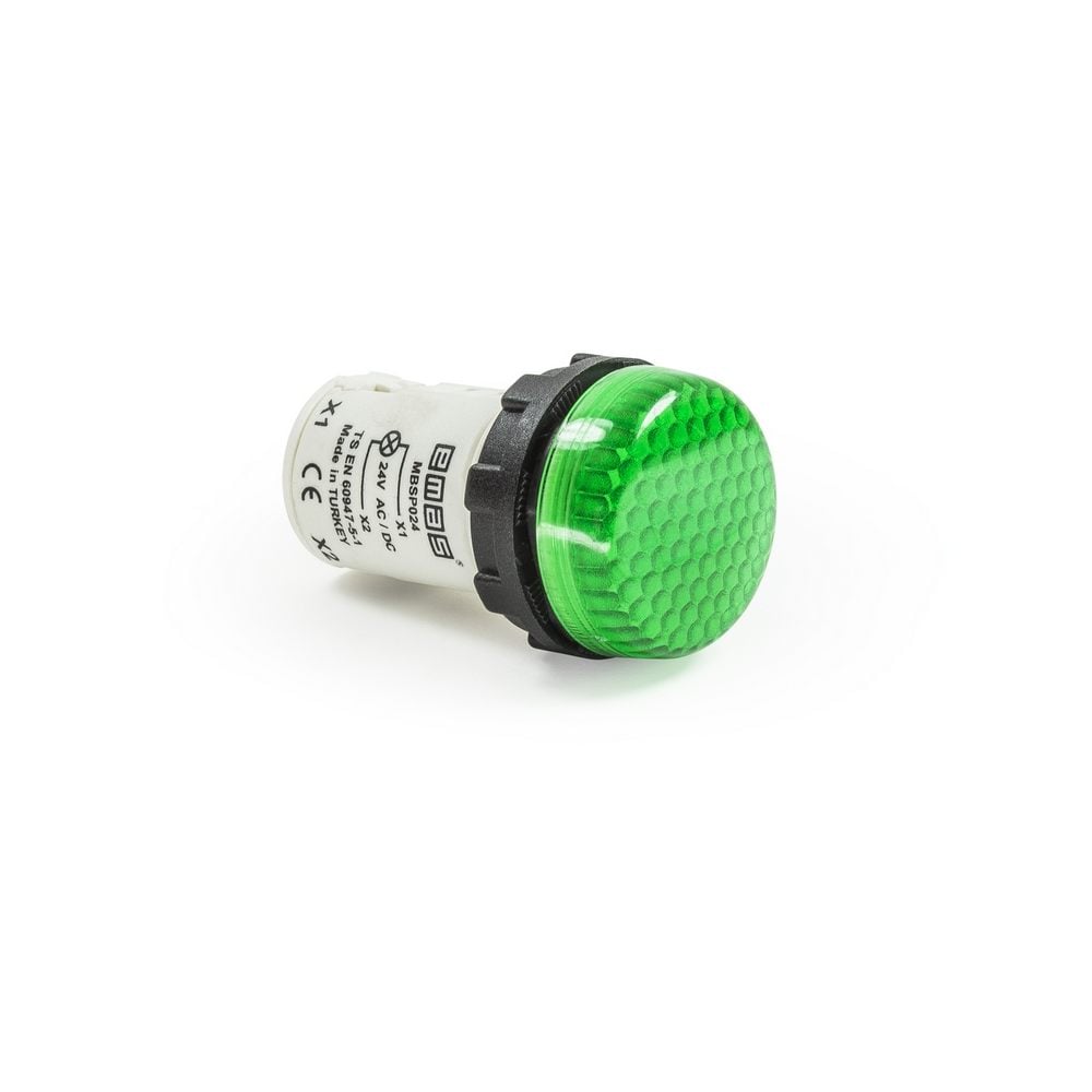 MB Serisi Plastik LED'li 24V AC/DC Yeşil 22 mm Sinyal