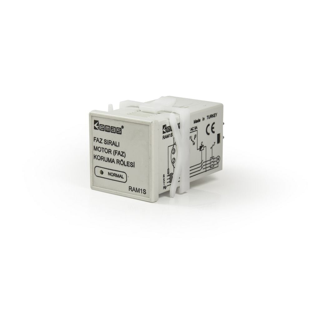 RAM Serisi 8 Pin'li 3x380VAC 1CO 5A (rezistif) Analog Motor Koruma Elektronik Röle