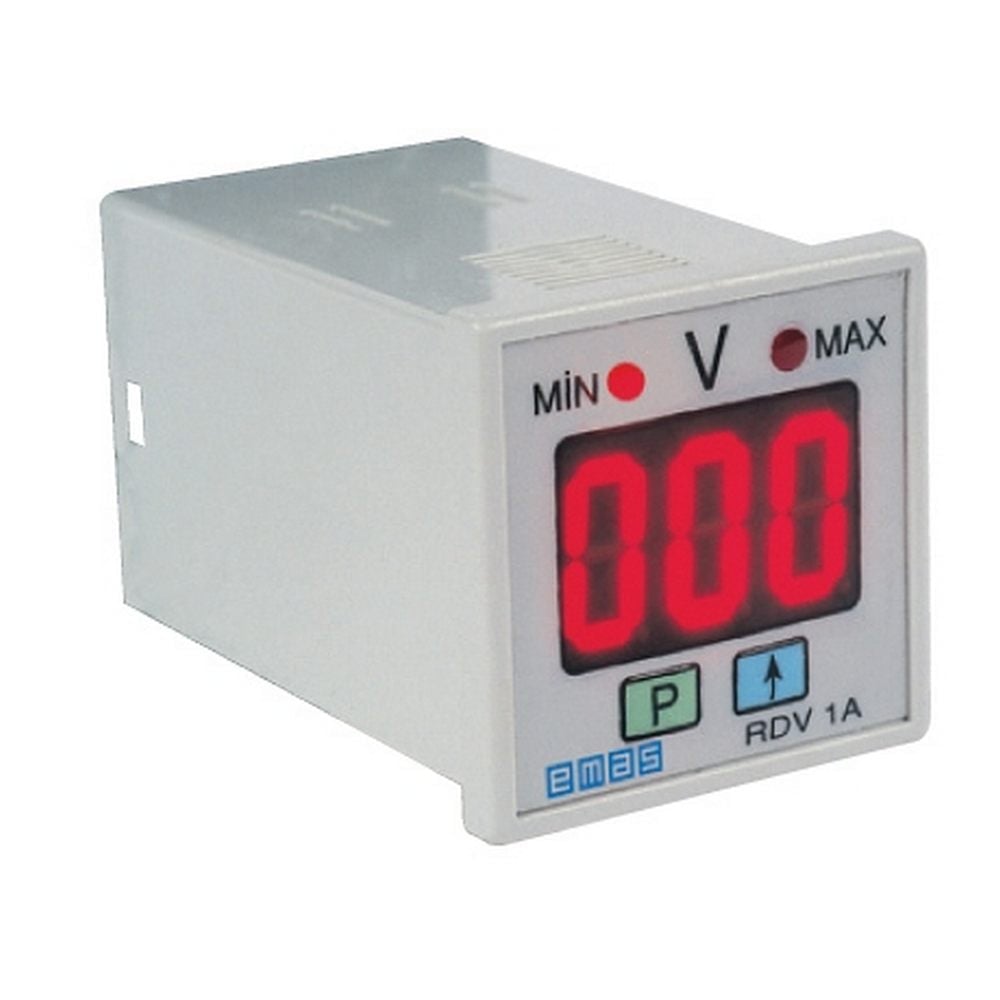 RD Serisi 8 Pin'li 230VAC 1CO 5A (rezistif) Dijital Voltmetre Panelmetre