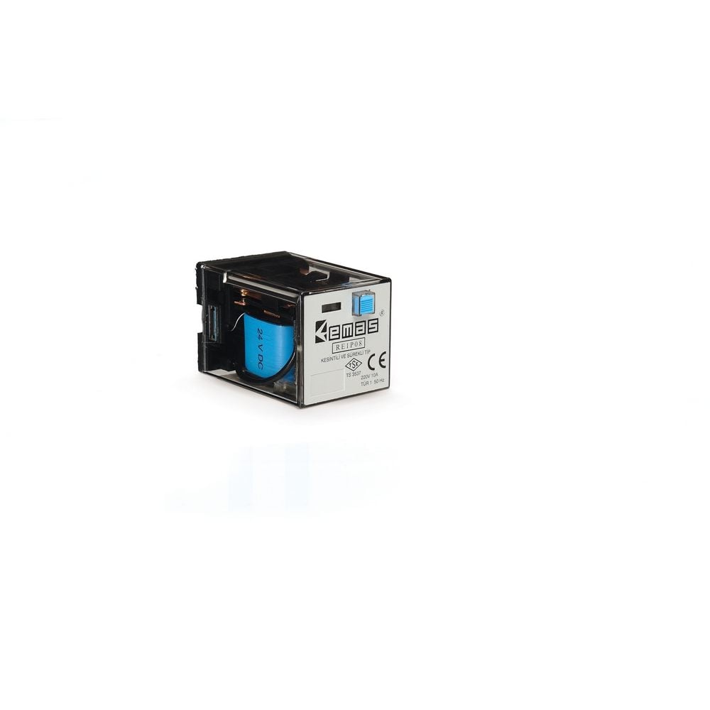 RE1 Serisi 2CO 8 Pin 10A Plug-in 9.10X2.5mm IP40 24VDC AgNi 90/10 Güç Rölesi