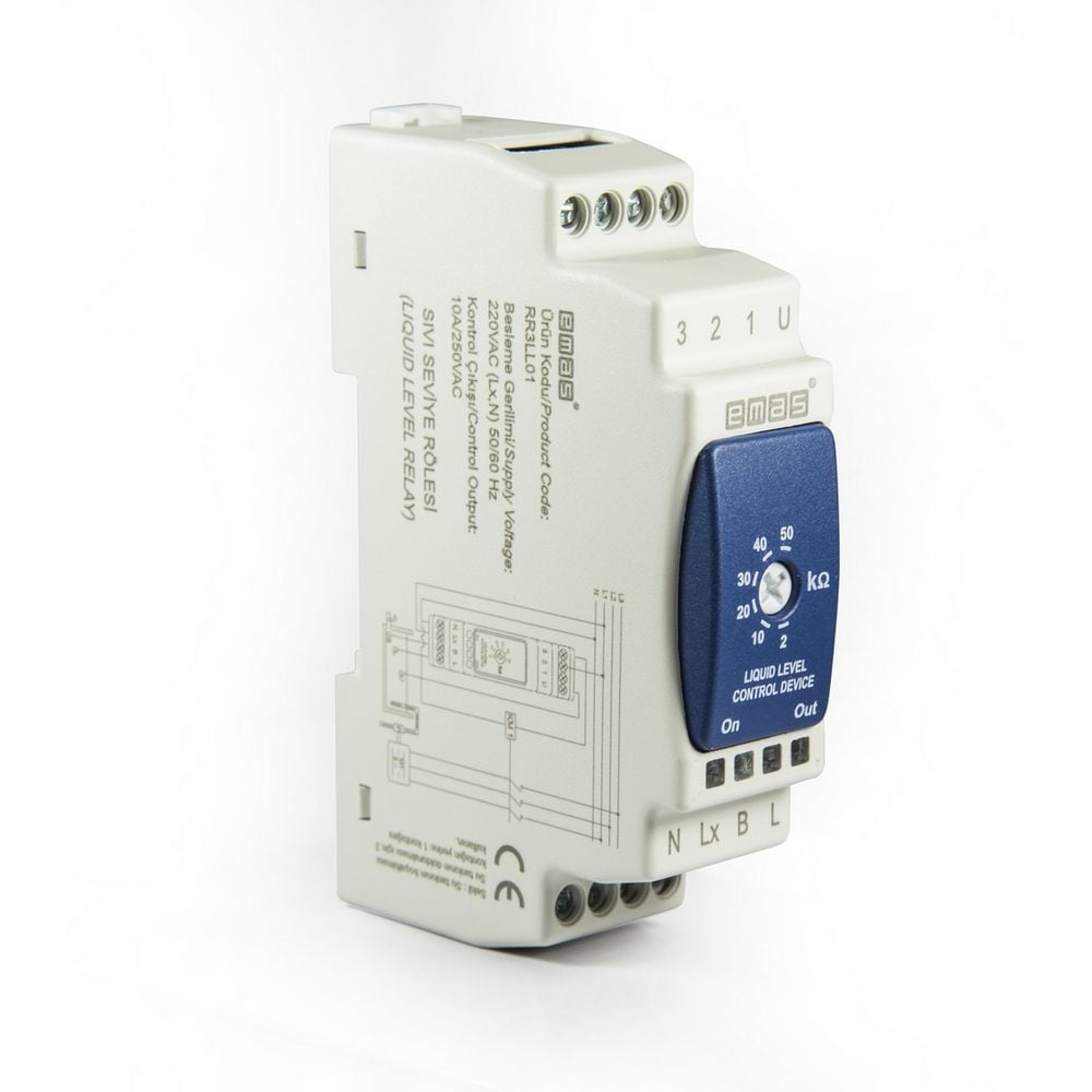 RR3 Serisi Ray Montaj 230VAC 1CO 10A (rezistif) Analog Sıvı Seviye Elektronik Röle