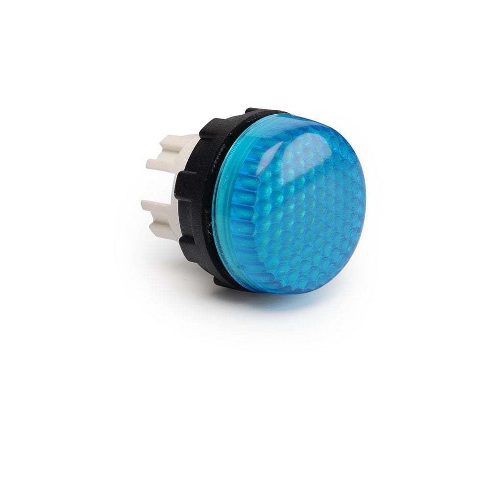 S Serisi Plastik LED li 230V AC Mavi 22 mm Sinyal