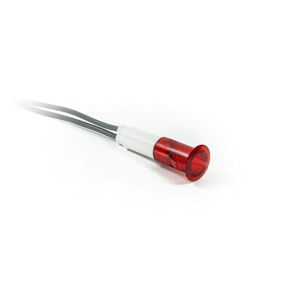 Sinyal 10Mm 220V Tırnaklı 12Cm Kablolu Kırmızı