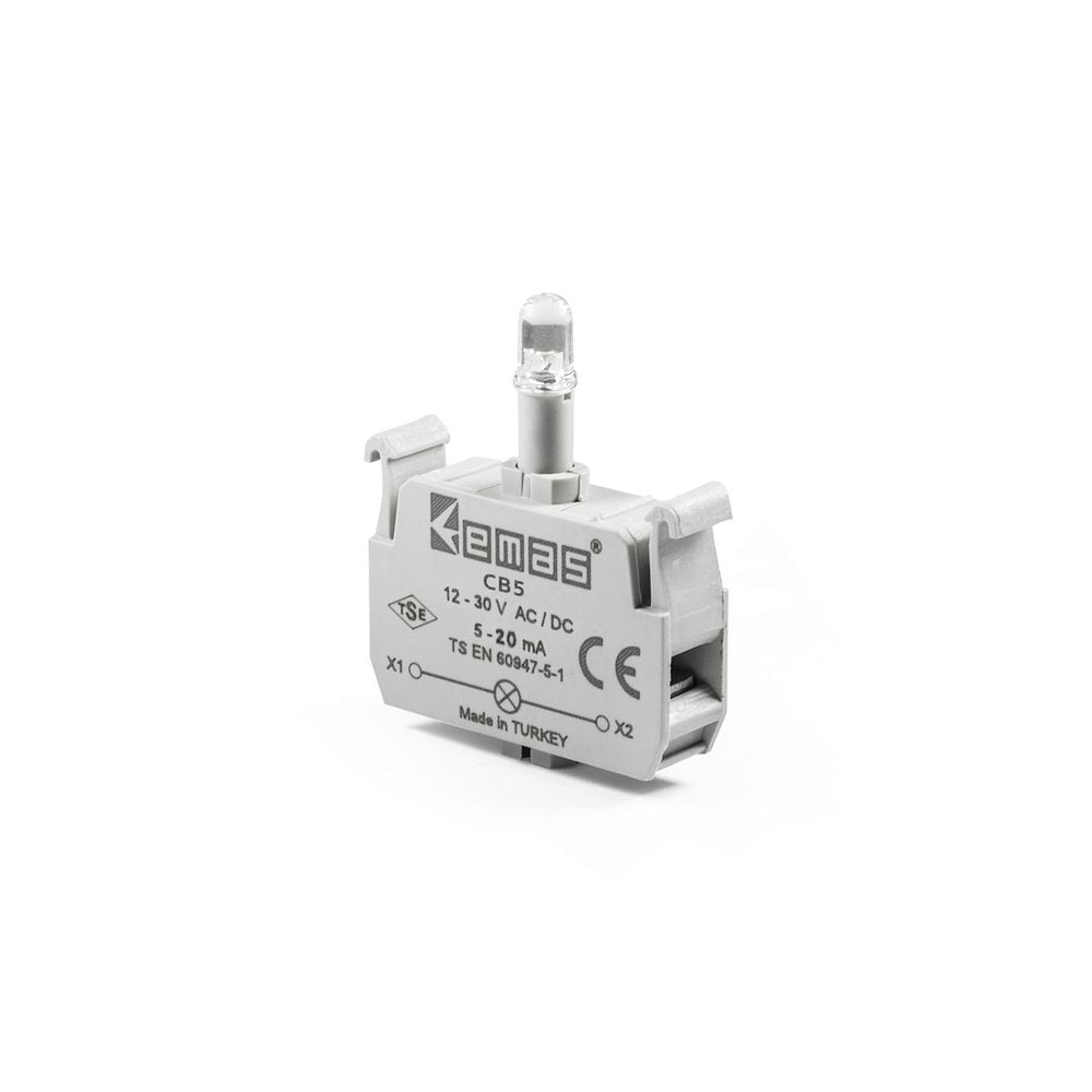 Yedek LED li 12-30V AC/DC Beyaz Sinyal Blok