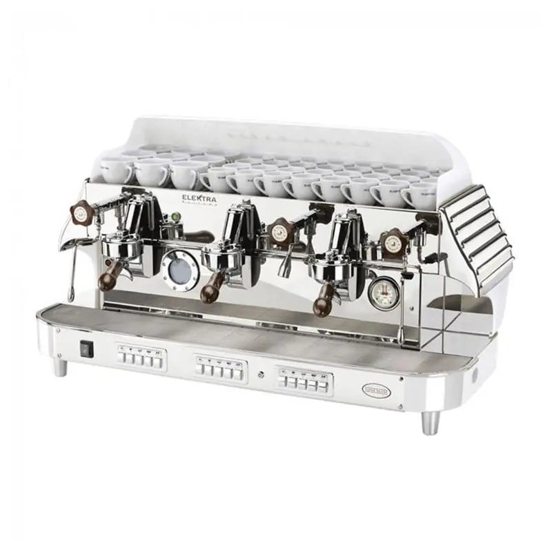 Elektra Barlume Tam Otomatik 3 Gruplu Buz Beyazı Espresso Kahve Makinesi
